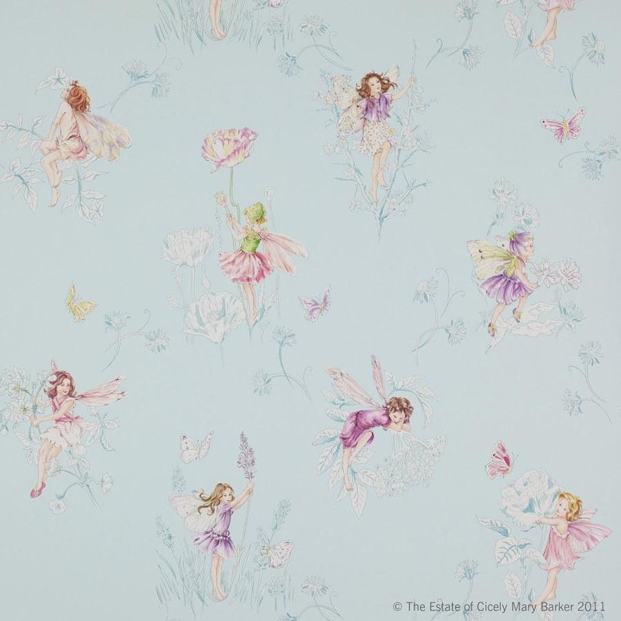 900x900 Meadow Flower Fairies Wallpaper in Lilac