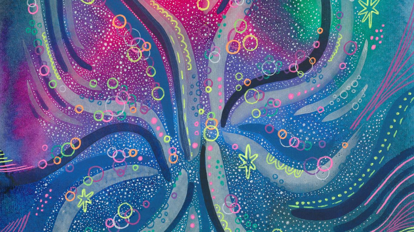1366x768 Download 1366x768 wallpaper watercolor, patterns, abstraction, tablet, laptop, 1366x768 HD image, background, 16735