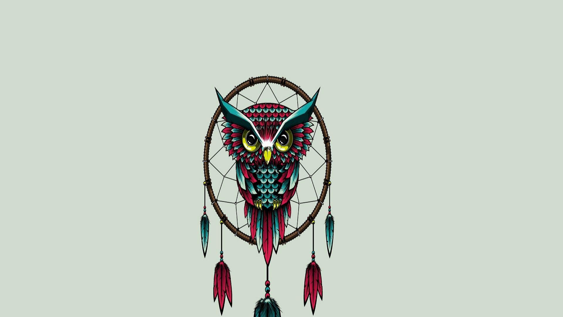 1920x1080 Owl Bird Dreamcatcher Art Wallpaper HD Data Src Wallpaper For Laptop