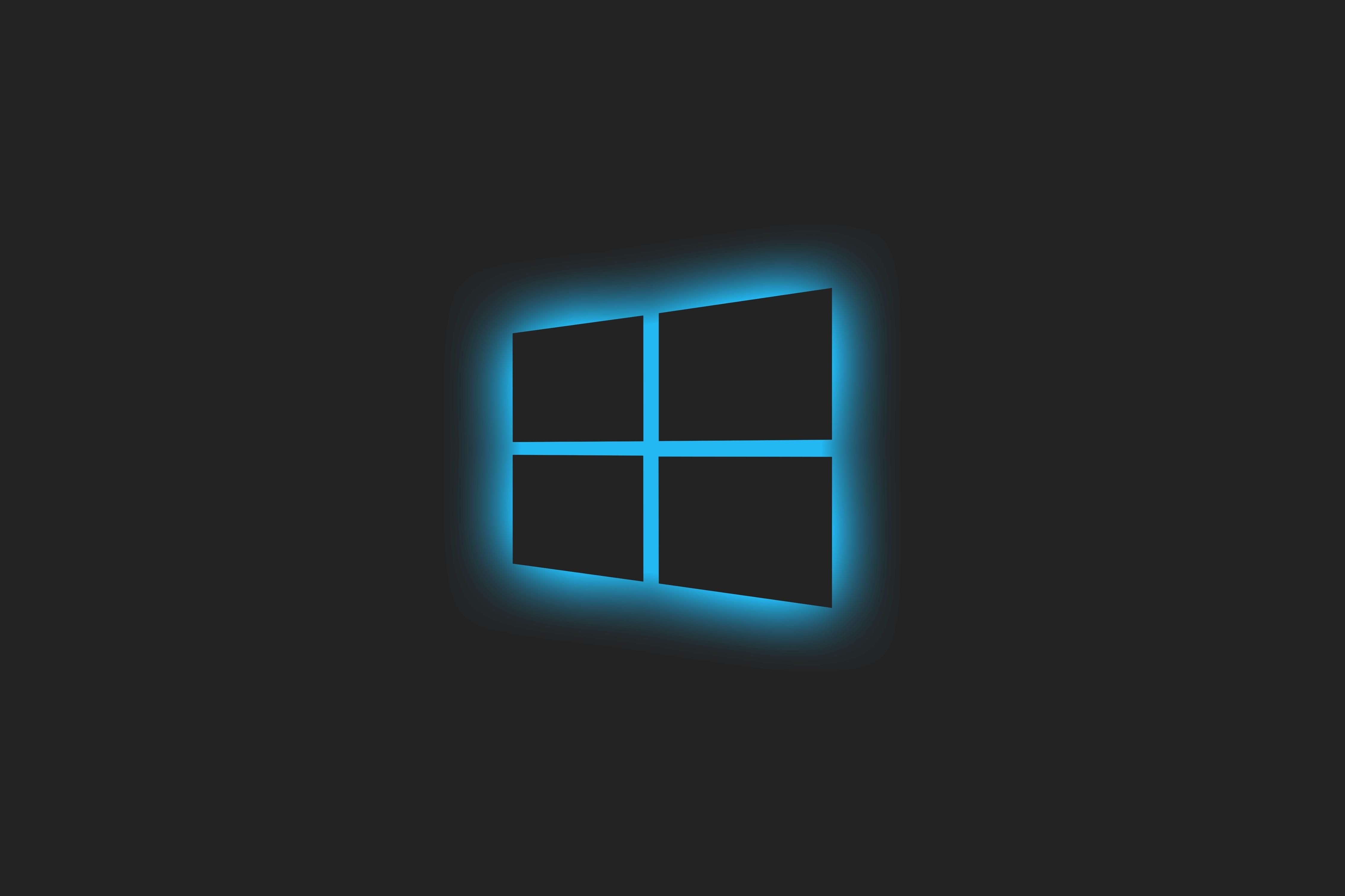 4500x3000 Windows 10 Logo Blue Glow Wallpaper, HD Hi Tech 4K Wallpaper, Image, Photo And Background