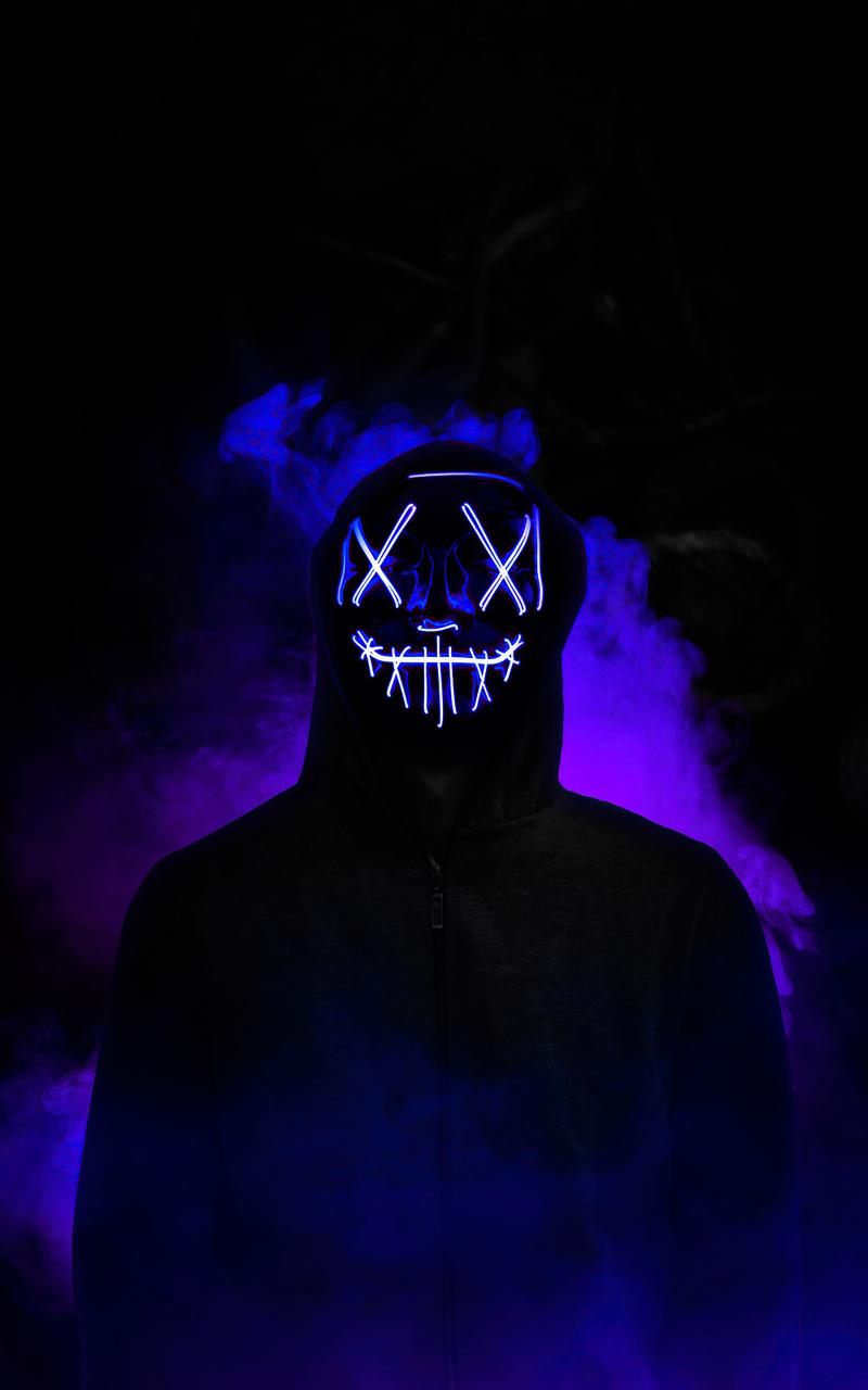 800x1280 Boy Neon Mask Glowing 5k Nexus Samsung Galaxy Tab Note Android Tablets HD 4k Wallpaper, Image, Background, Photo and Picture