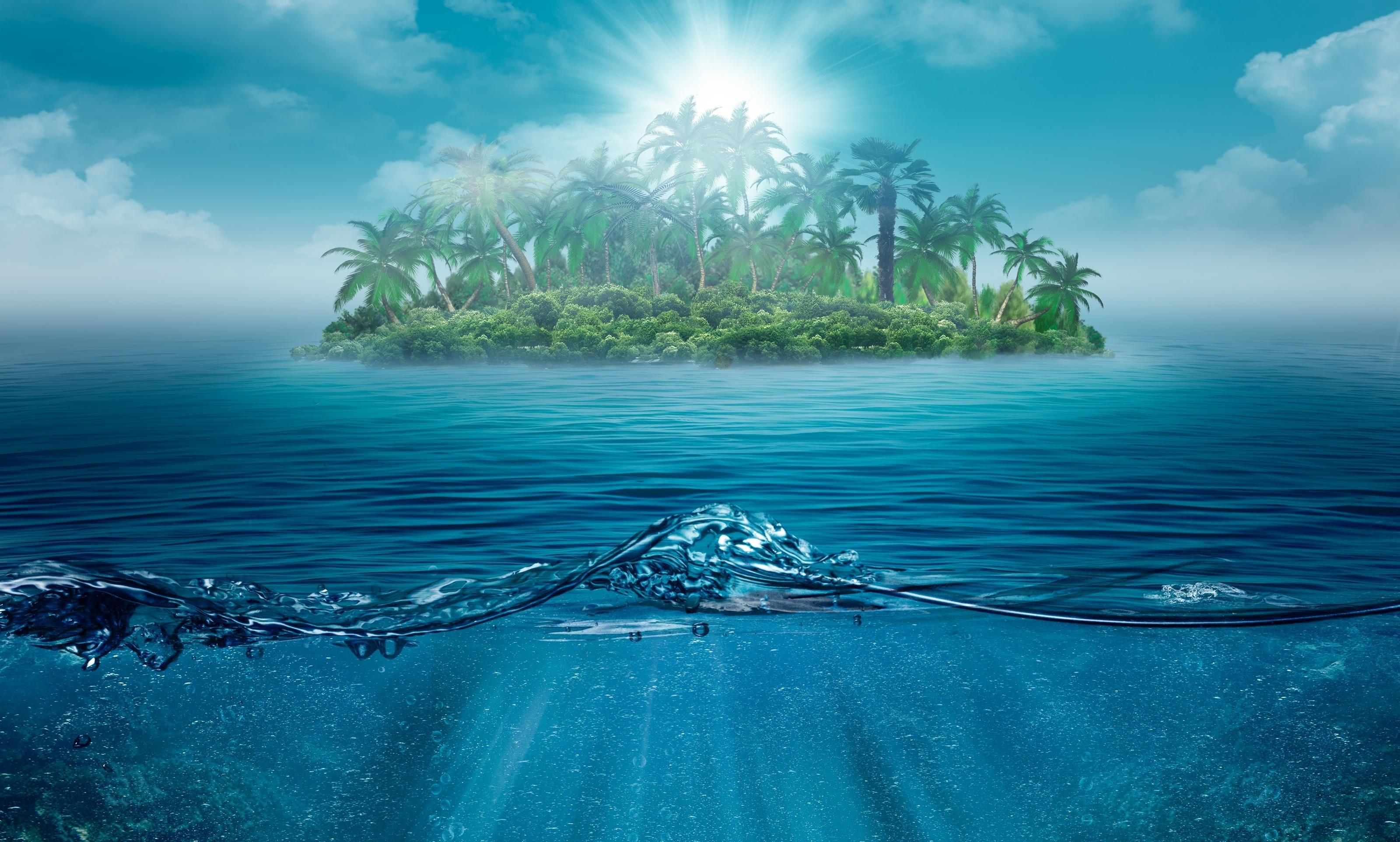 3200x1926 Island Surrounded By Water