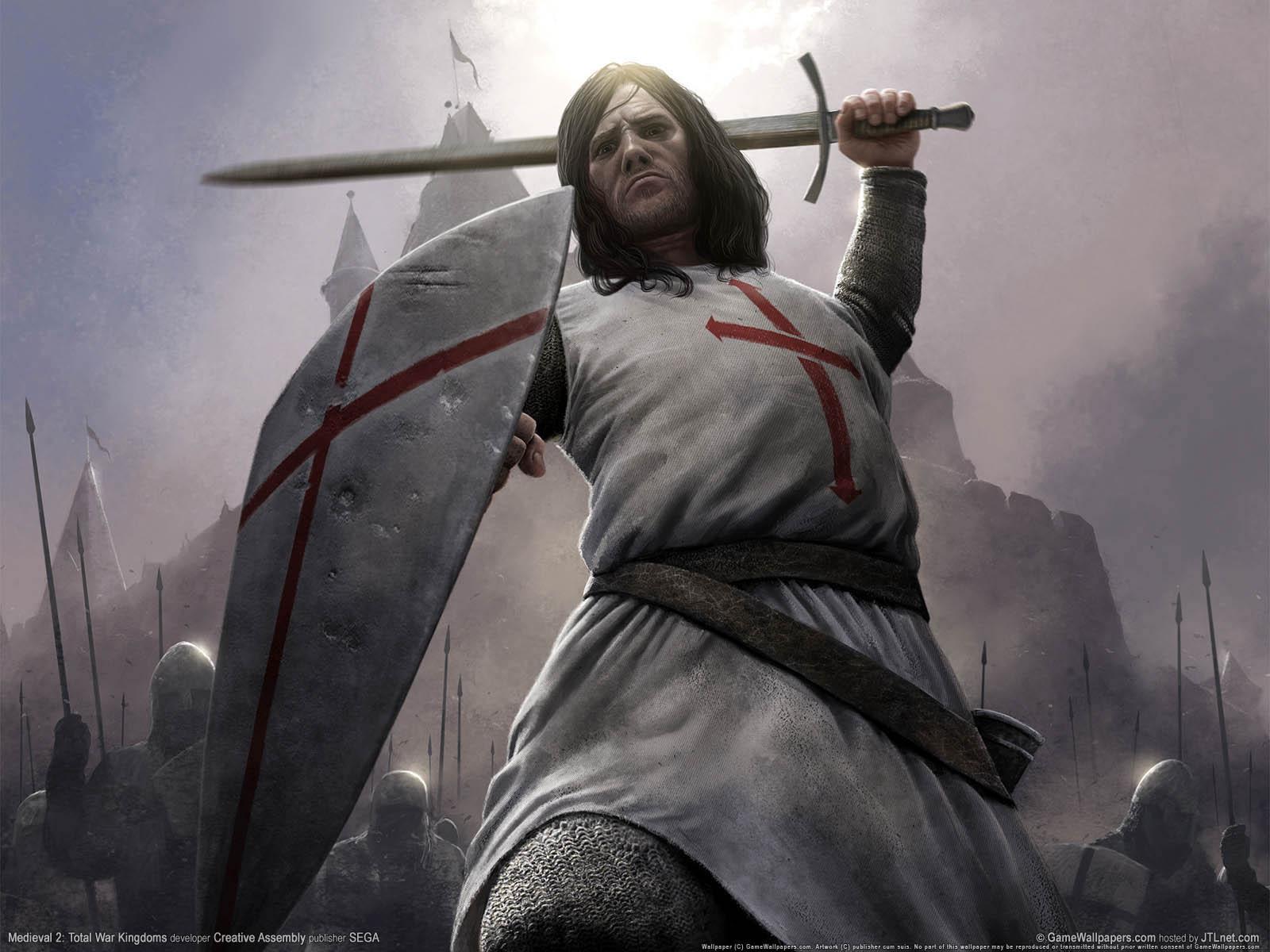 1600x1200 Image Medieval Shield Warriors Cross Games