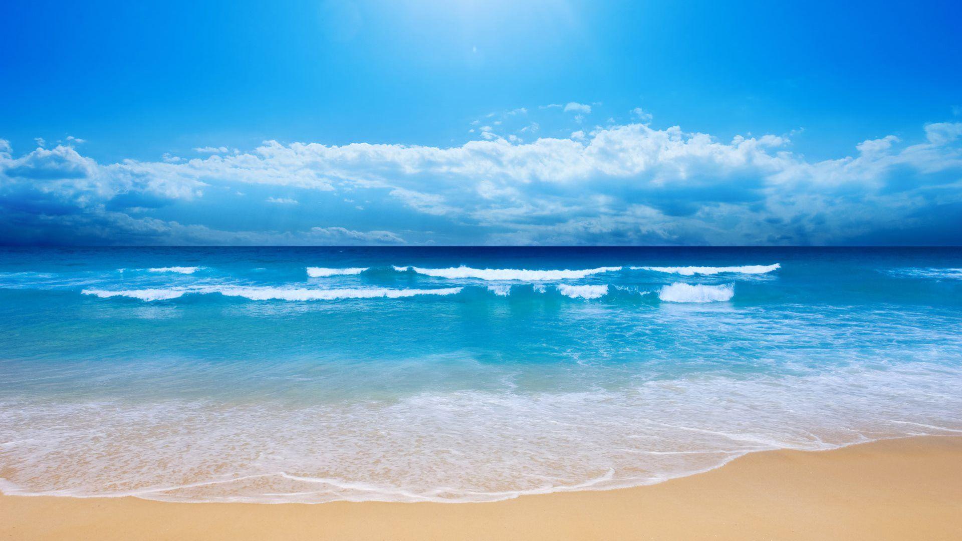 1920x1080 Blue Sea Wallpaper