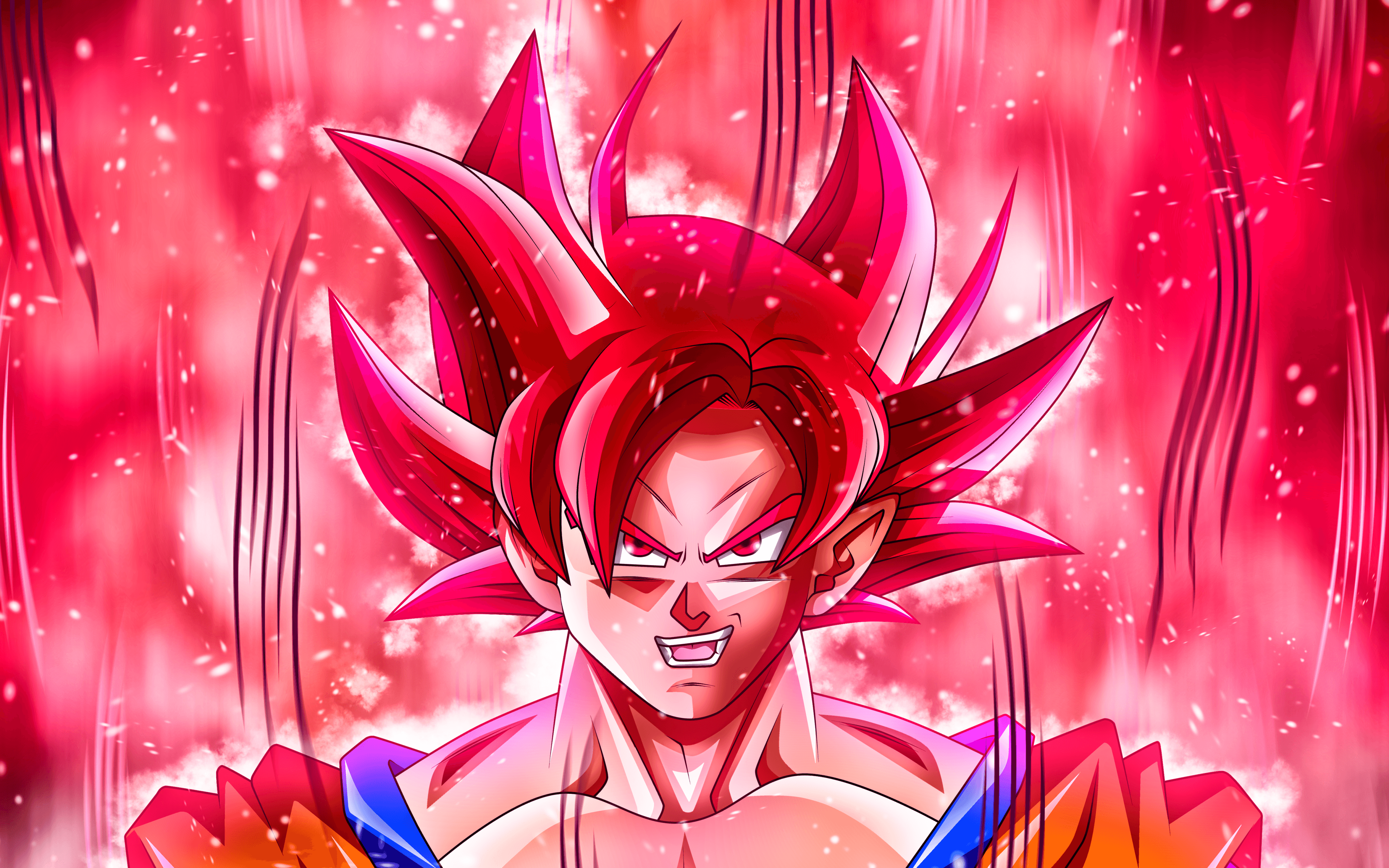 3840x2400 Goku Red Wallpaper