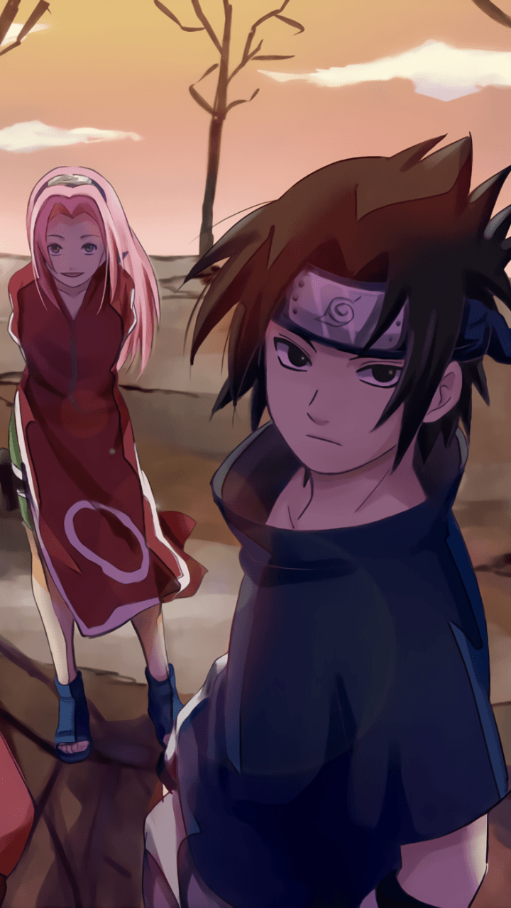 720x1280 Wallpaper Anime Sakura Sasuke