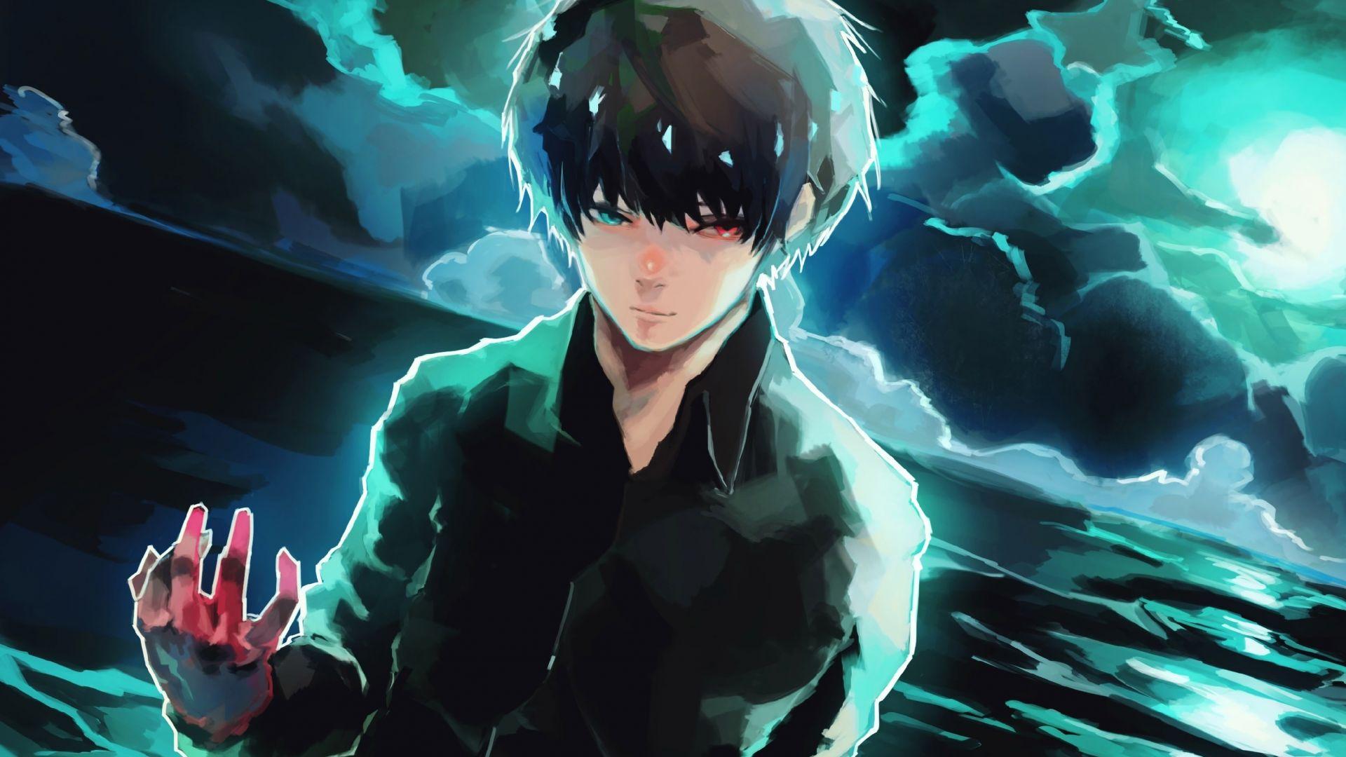 1920x1080 Desktop wallpaper artwork, outdoor, anime, ken kaneki, HD image, picture, background, 44e95b