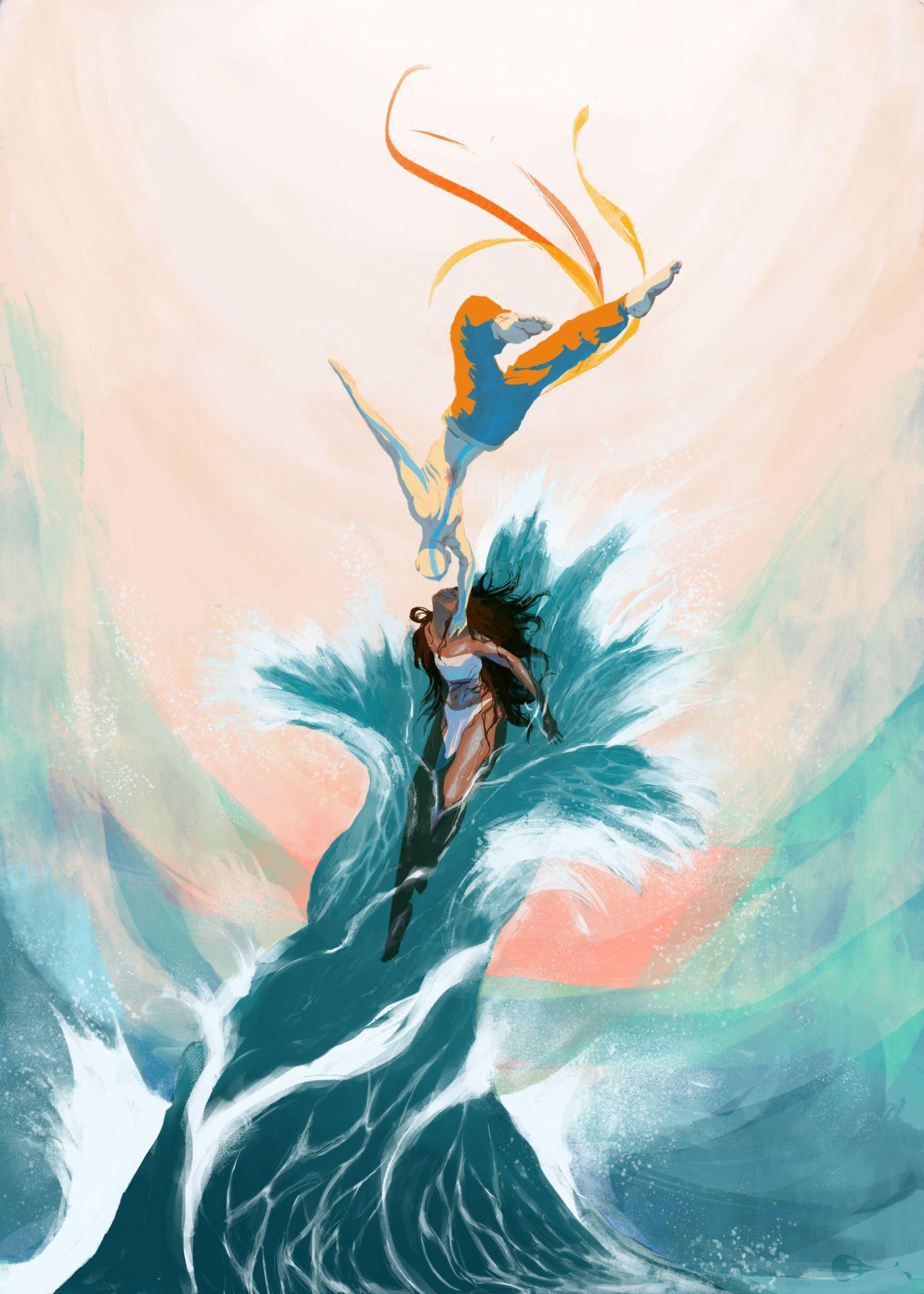 1280x1792 Aang And Katara Wallpaper