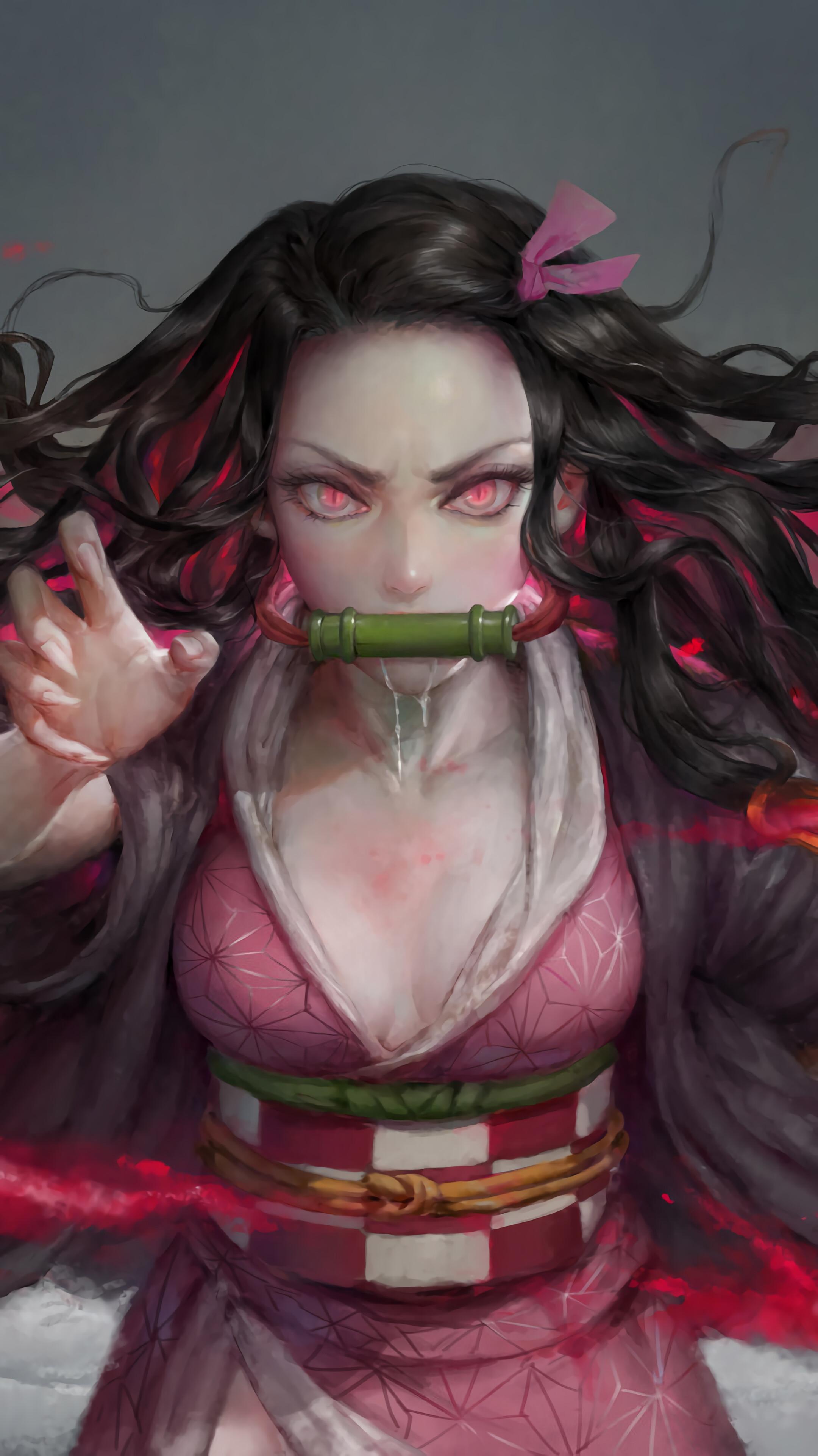 2160x3840 Nezuko, Blood Demon Art, Kimetsu no Yaiba, 4K phone HD Wallpaper, Image, Background, Photo and Picture. Mocah HD Wallpaper