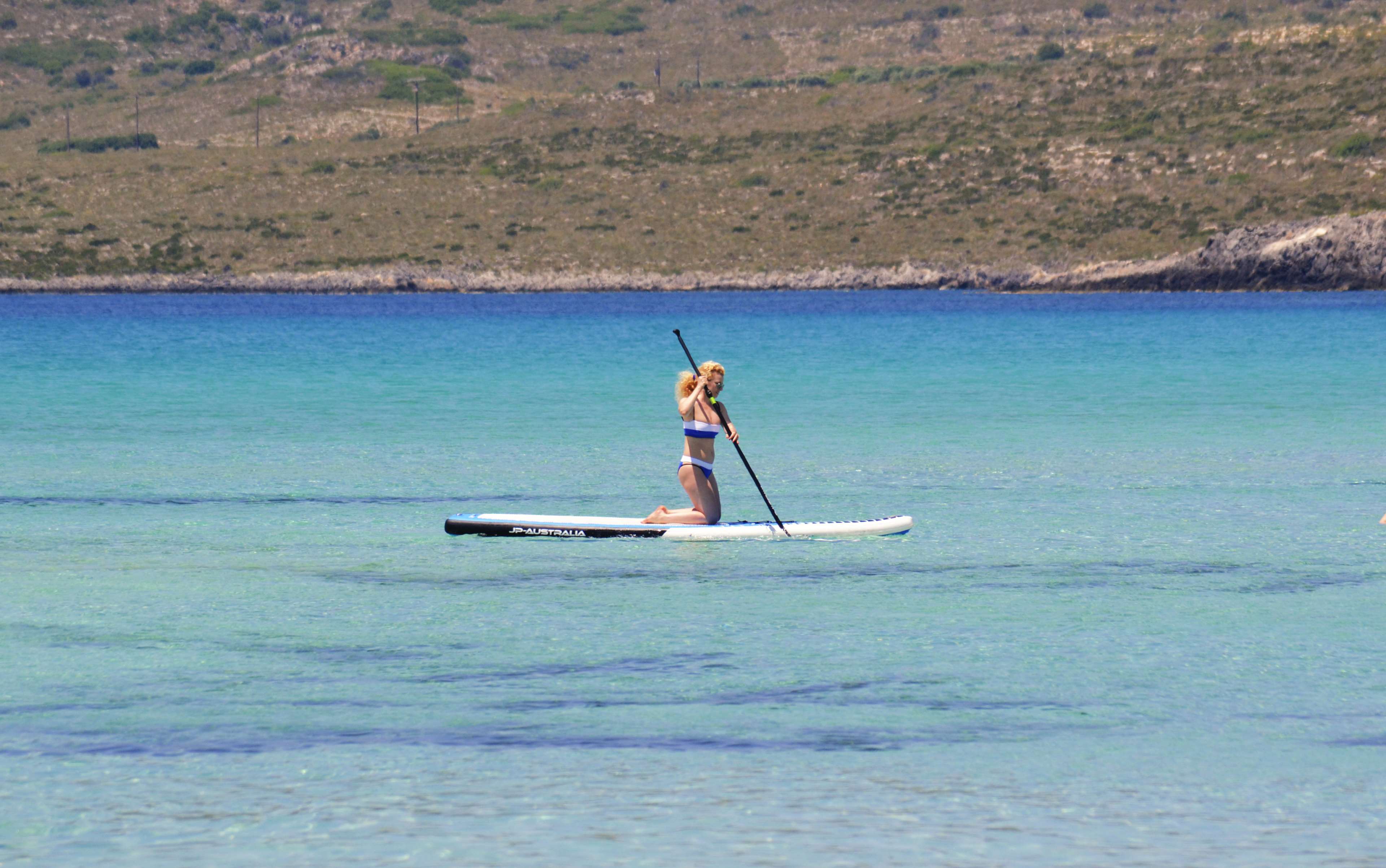 3840x2405 activity, blue sea, board, boarding, exercise, fitness, fun, girl, lifestyle, ocean, outdoor, paddle, paddleboard, paddleboarding, person, sea, sport, stand, stand up paddle board, summer, surf, surfboard, surfing, vac 4k wallpaper