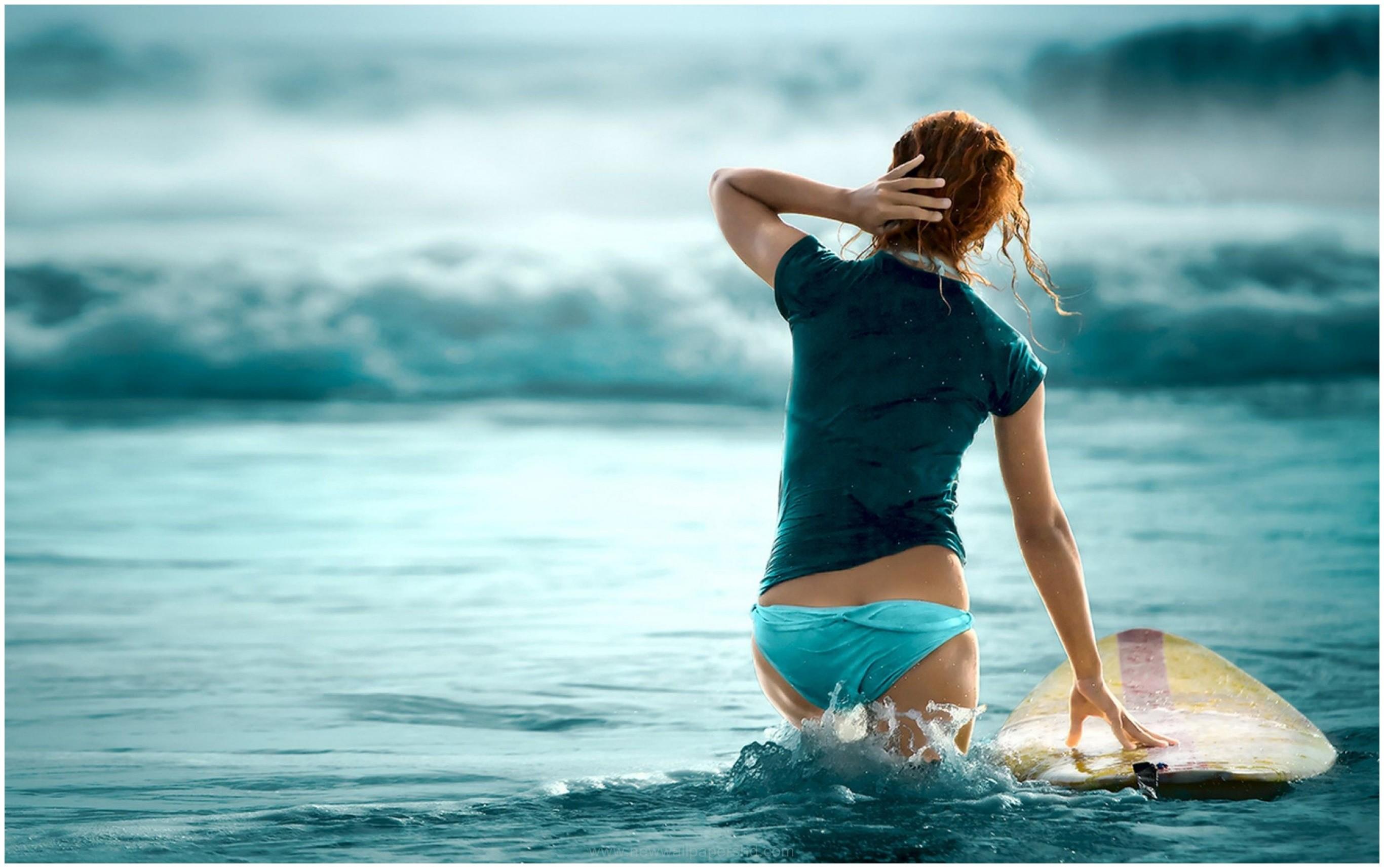 2732x1714 Girls Surfing