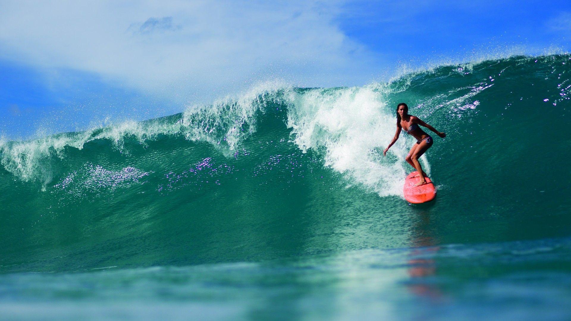 1920x1080 Surfer Girl Wallpaper