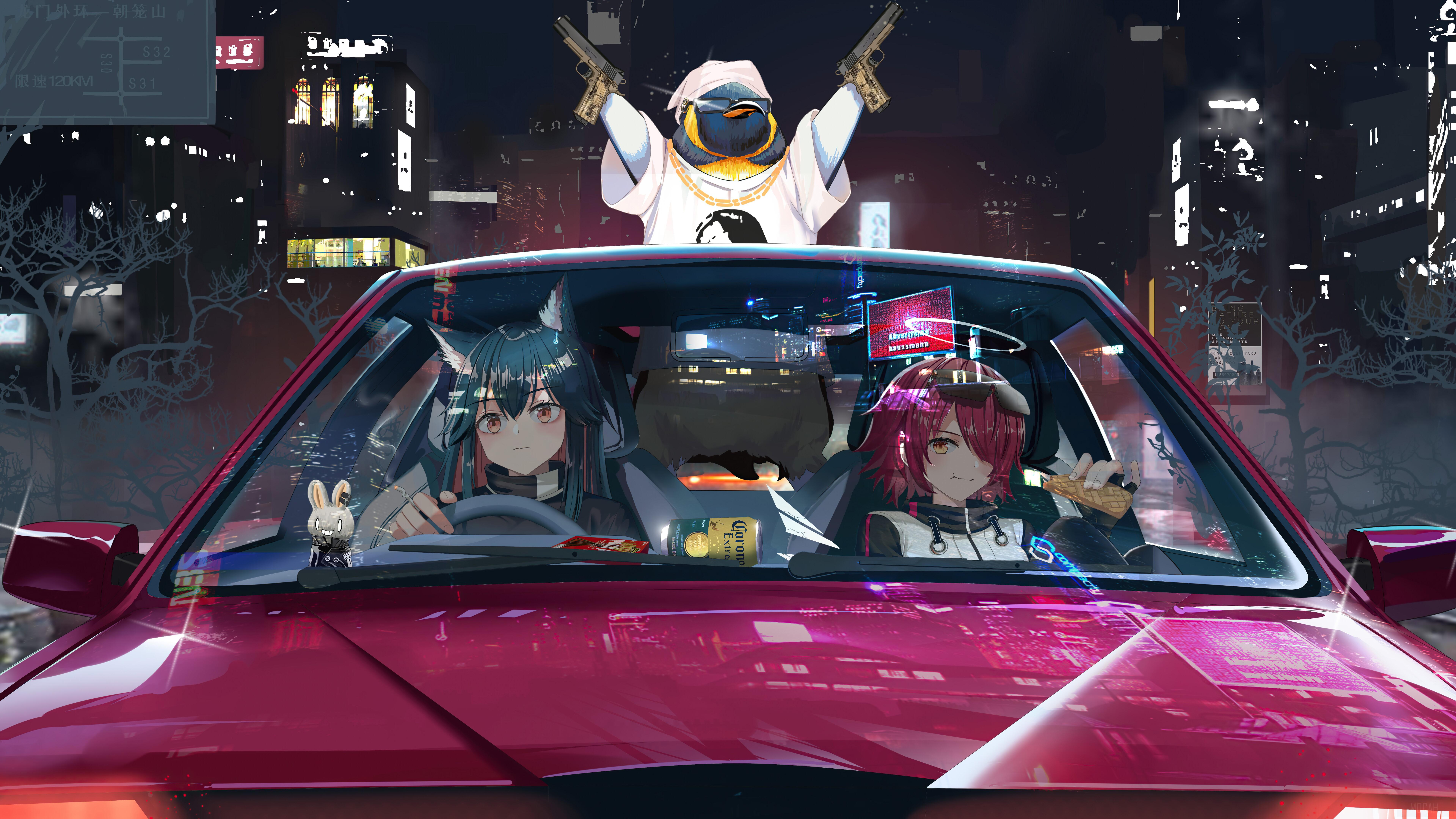 7680x4320 Car, Driving, Texas, Exusiai, Arknights, Anime Girls, Video Game, Emperor 4k wallpaper. Mocah HD Wallpaper
