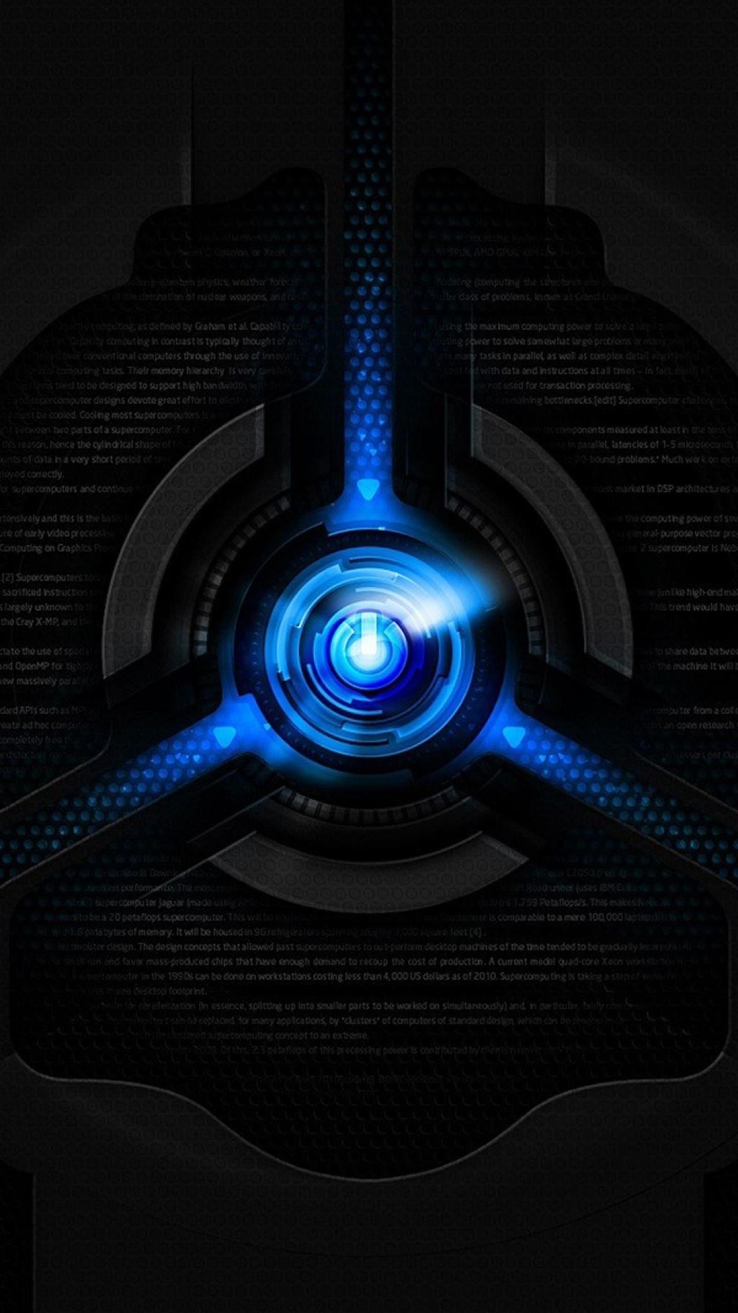 1440x2560 Cool Black Blue. wallpaper.sc SmartPhone