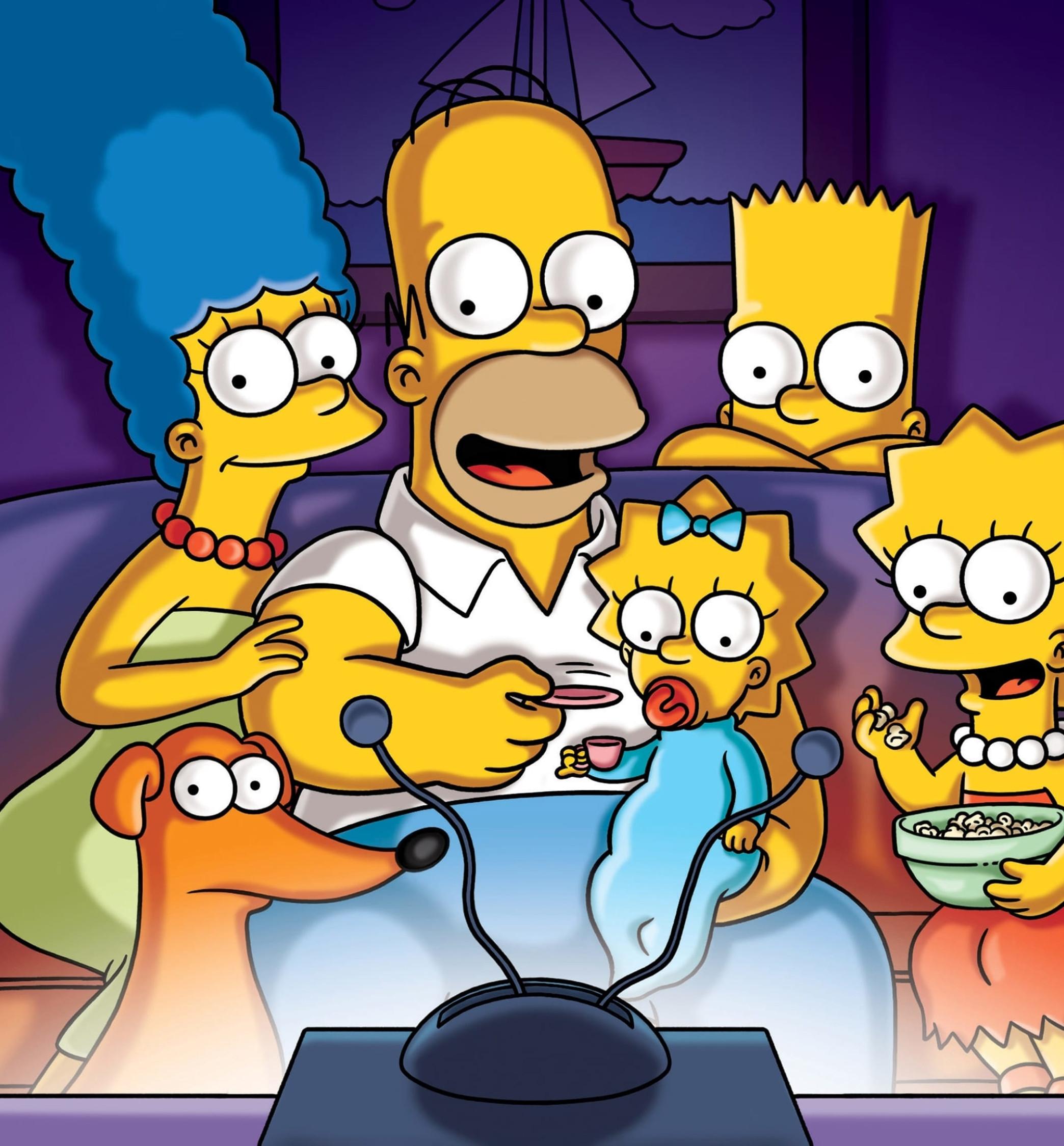 2088x2250 The Simpsons Family Watching TV 2088x2250 Resolution Wallpaper, HD TV Series 4K Wallpaper, Image, Photo and Background