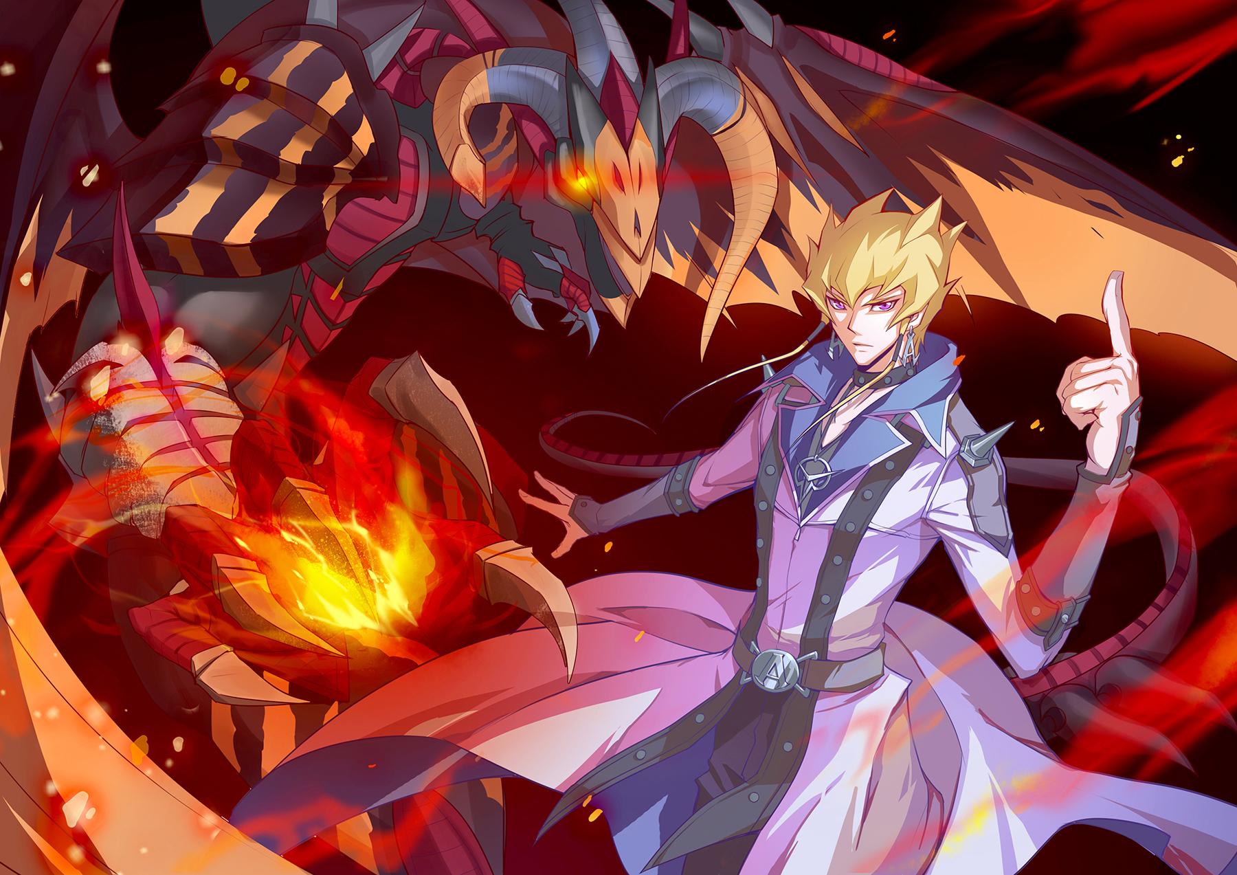 1800x1273 Red Dragon Archfiend, Fanart Anime Image Board