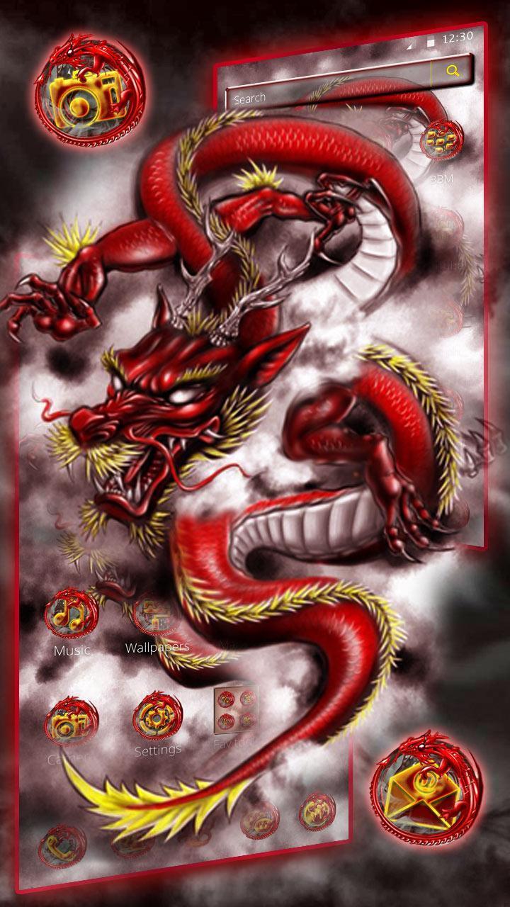 720x1280 Cool Red Dragon Theme for Android