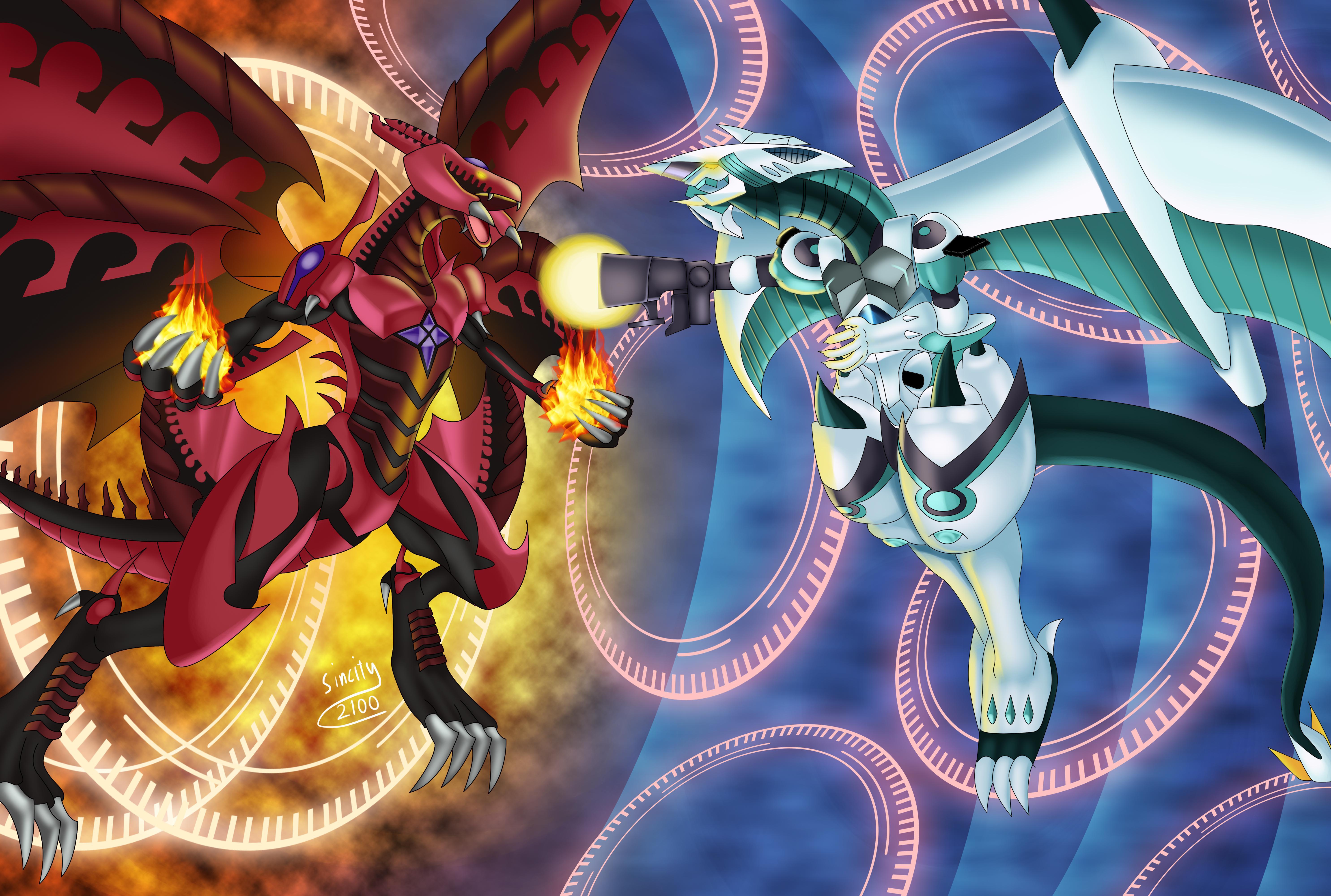 5942x4000 My newest drawing, It's Shooting Star Dragon T.G Expansion Vs Red Supernova Dragon, It took me a while but I managed to pull it off.: yugioh