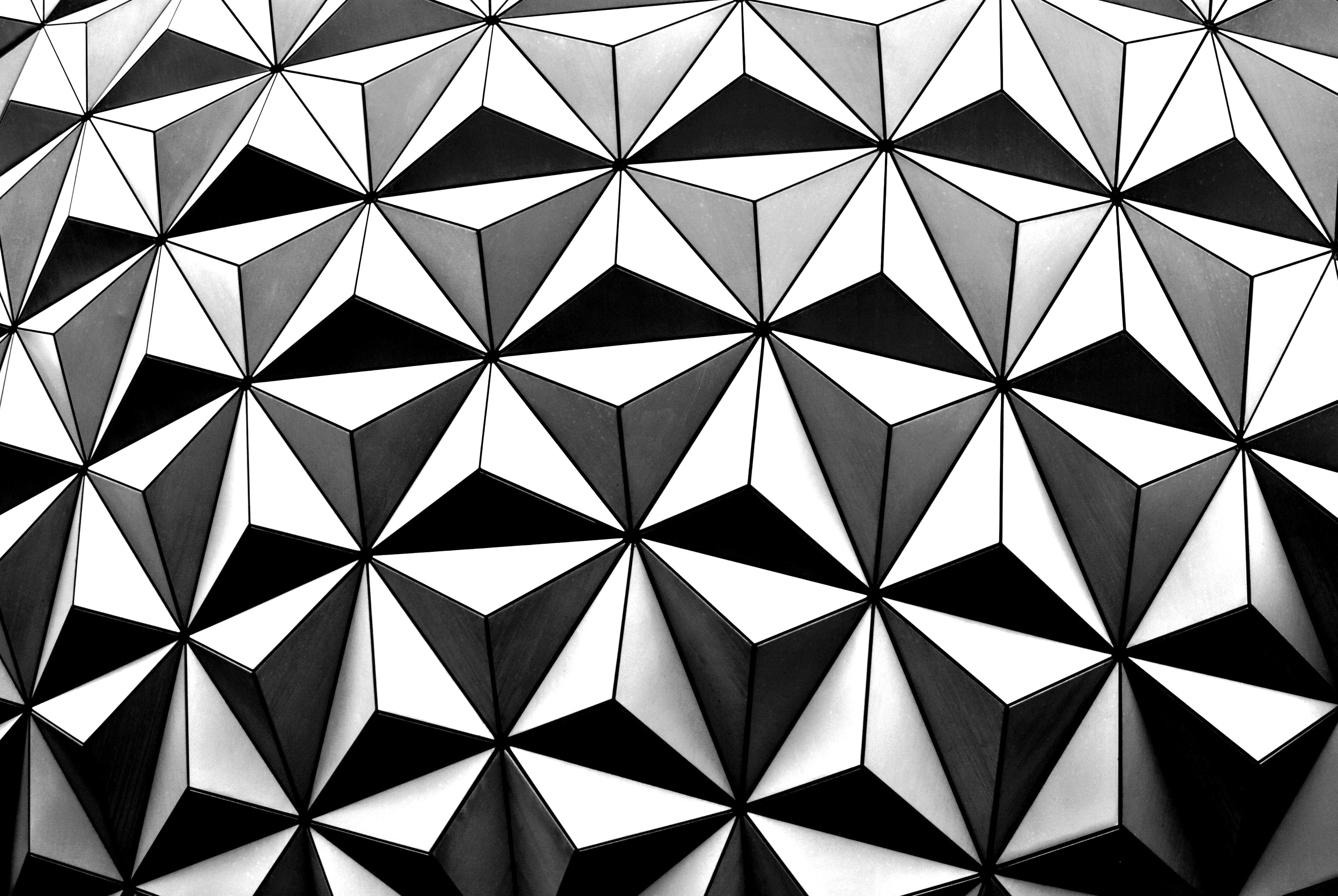 3872x2592 Black and White Diamond Shape Wallpaper · Free