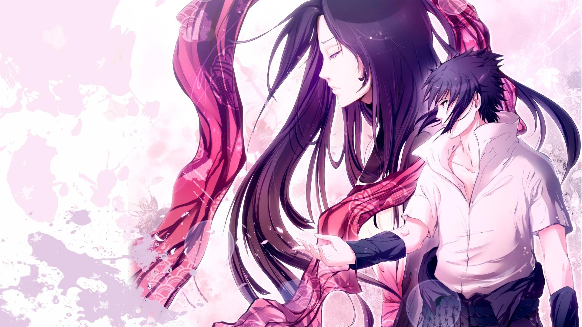 1920x1080 female, naruto, guy, ribbon, man, boy, girl, sasuke uchiha, anime, shippuden, long hair. Mocah HD Wallpaper