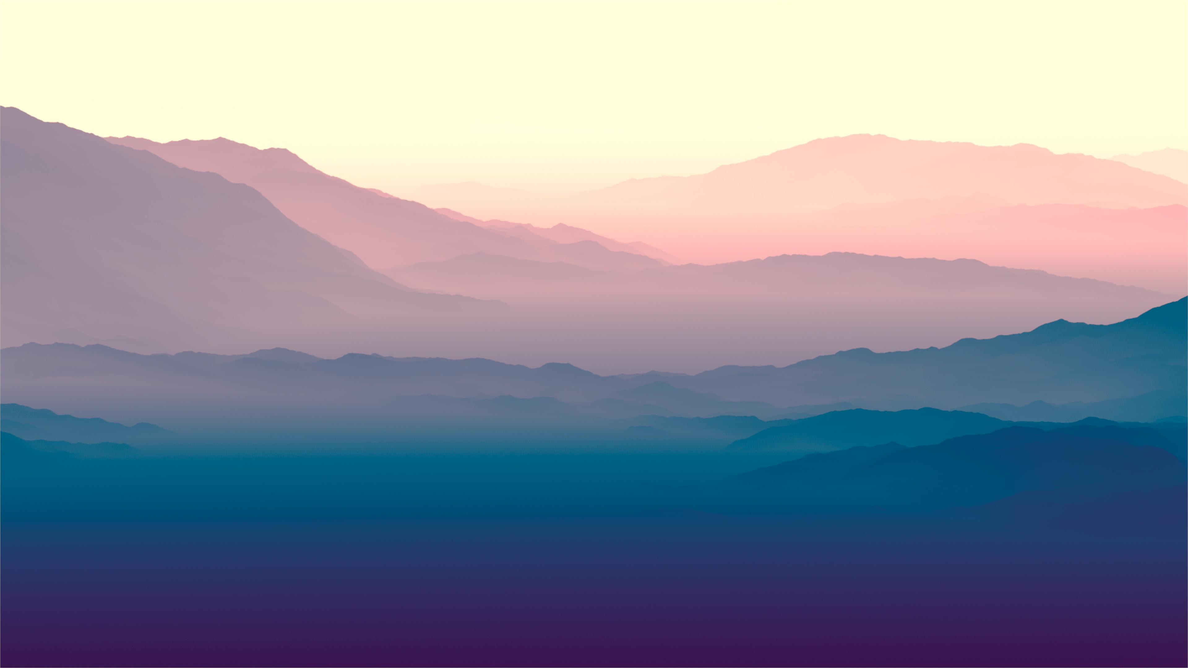 3840x2160 Purple Horizon Landscape Wallpaper