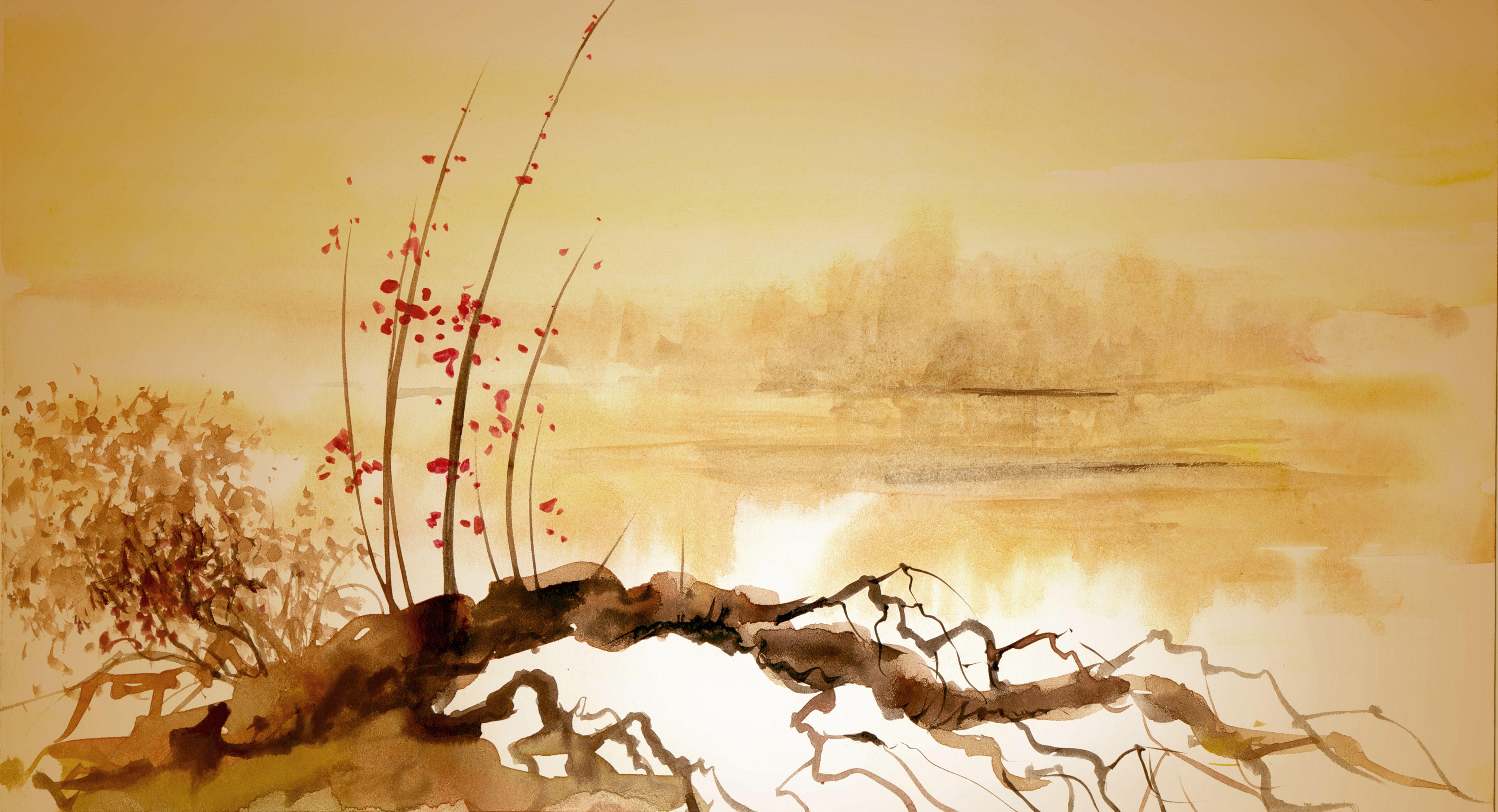 7000x3796 Chinese Painting Wallpaper