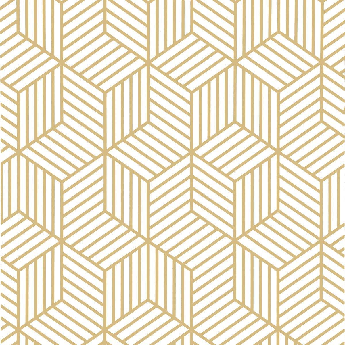 Zara Shimmer Metallic wallpaper in white & gold