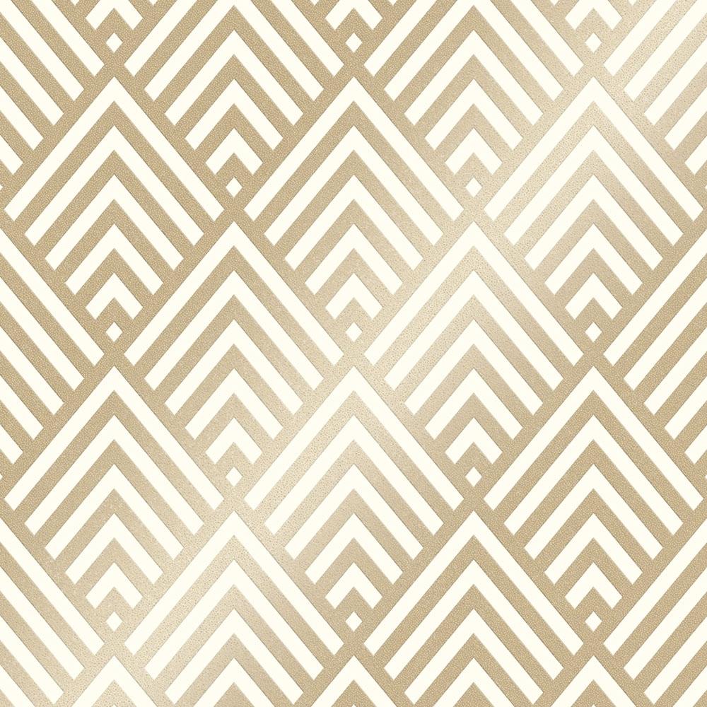 1000x1000 Henderson Interiors Shard Glitter Geometric Wallpaper White, Gold from I Love Wallpaper UK
