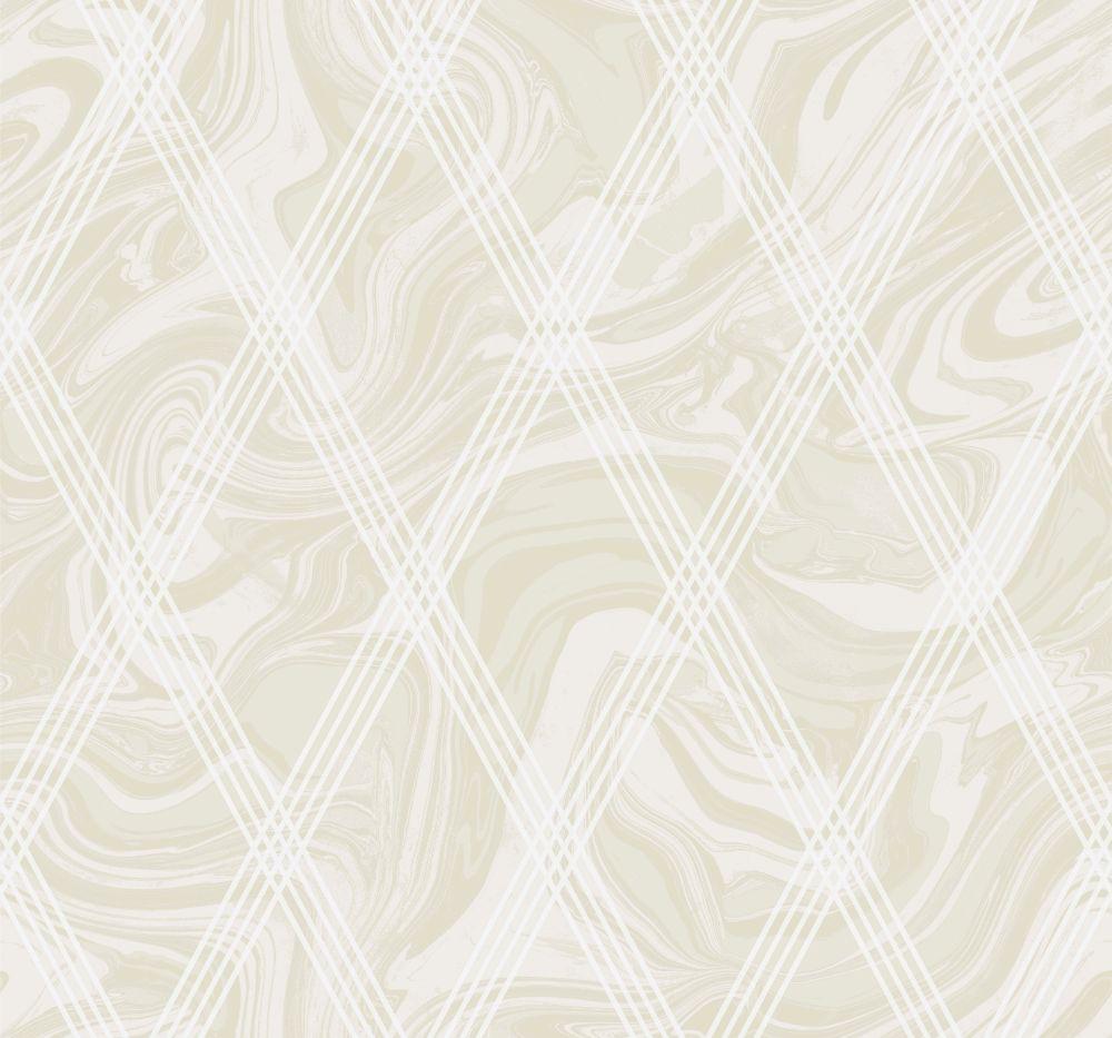 1000x933 Marble Diamond Geometric Wallpaper in Gold and White from the Casa Bla