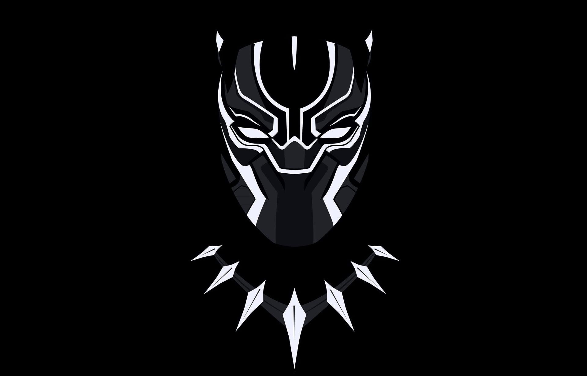 1920x1232 Wallpaper Marvel Black Panther wallpaper, black background, minimalism • Wallpaper For You HD Wallpaper For Desktop & Mobile