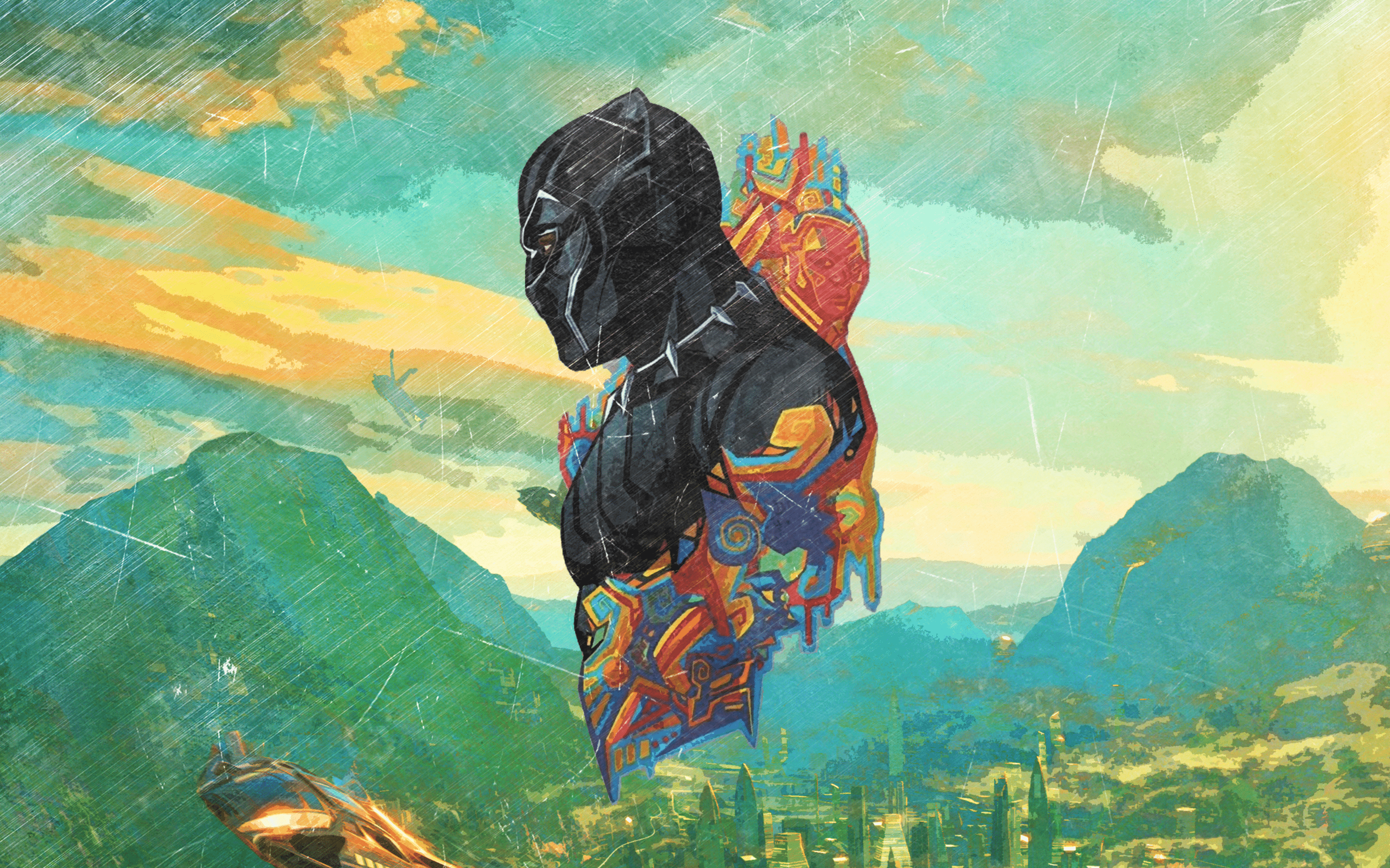 2880x1800 Wallpaper I created using the Black Panther promo art. Enjoy!: marvelstudios