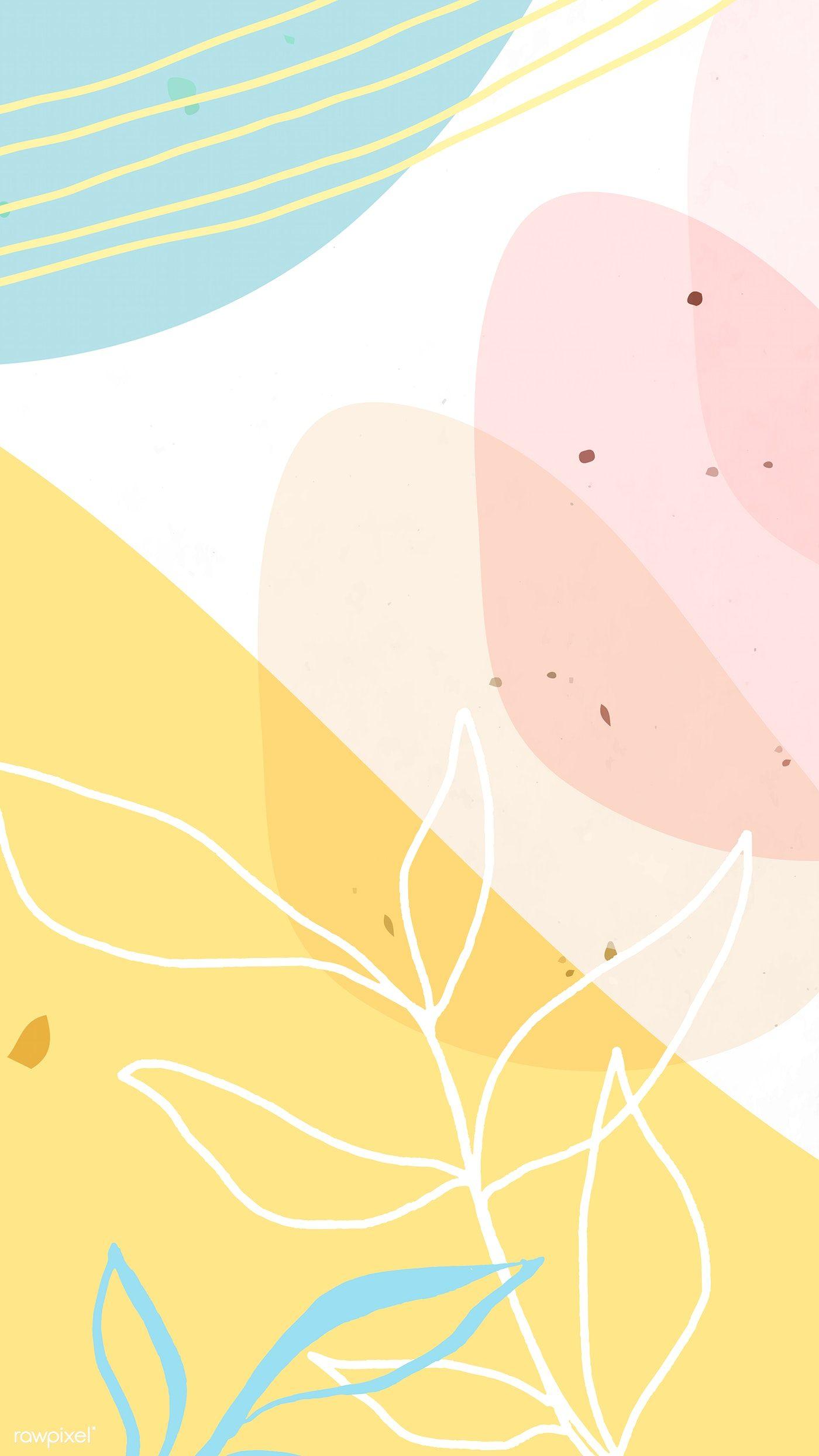 1400x2488 Download premium vector of Abstract pastel Memphis mobile phone wallpaper. iPhone background wallpaper, Abstract iphone wallpaper, Cute patterns wallpaper