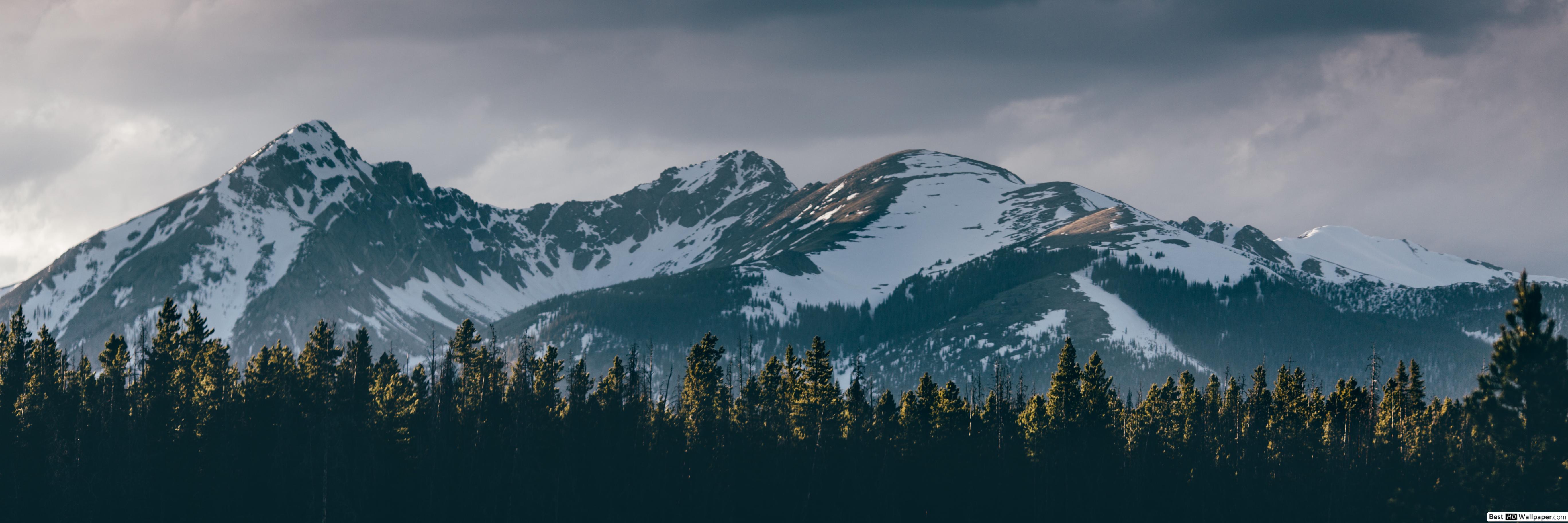 5472x1824 Ice Mountain HD wallpaper download
