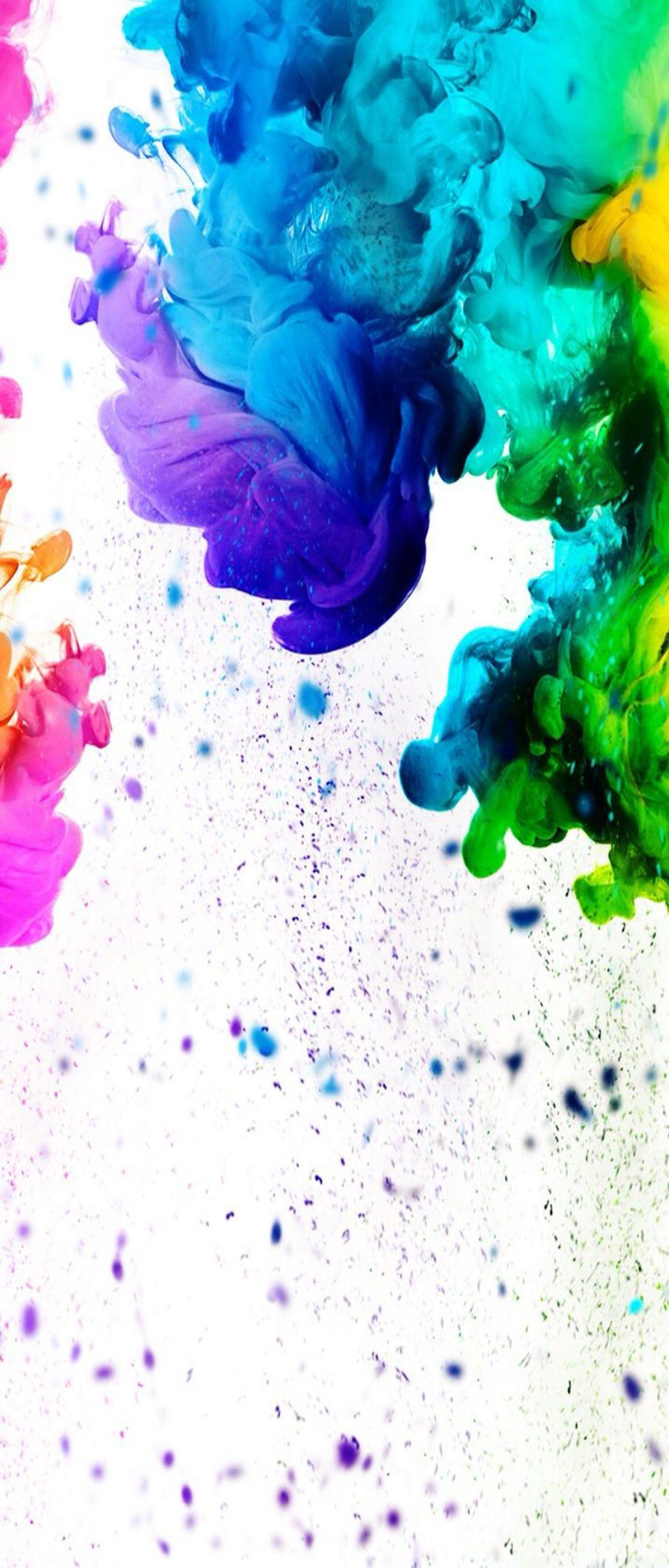 1242x2909 Pink, purple, orange, green, liquid, wallpaper, clean, galaxy, colour, abstract, digital art, s walls, Samsung, galaxy s note. วอลเปเปอร์