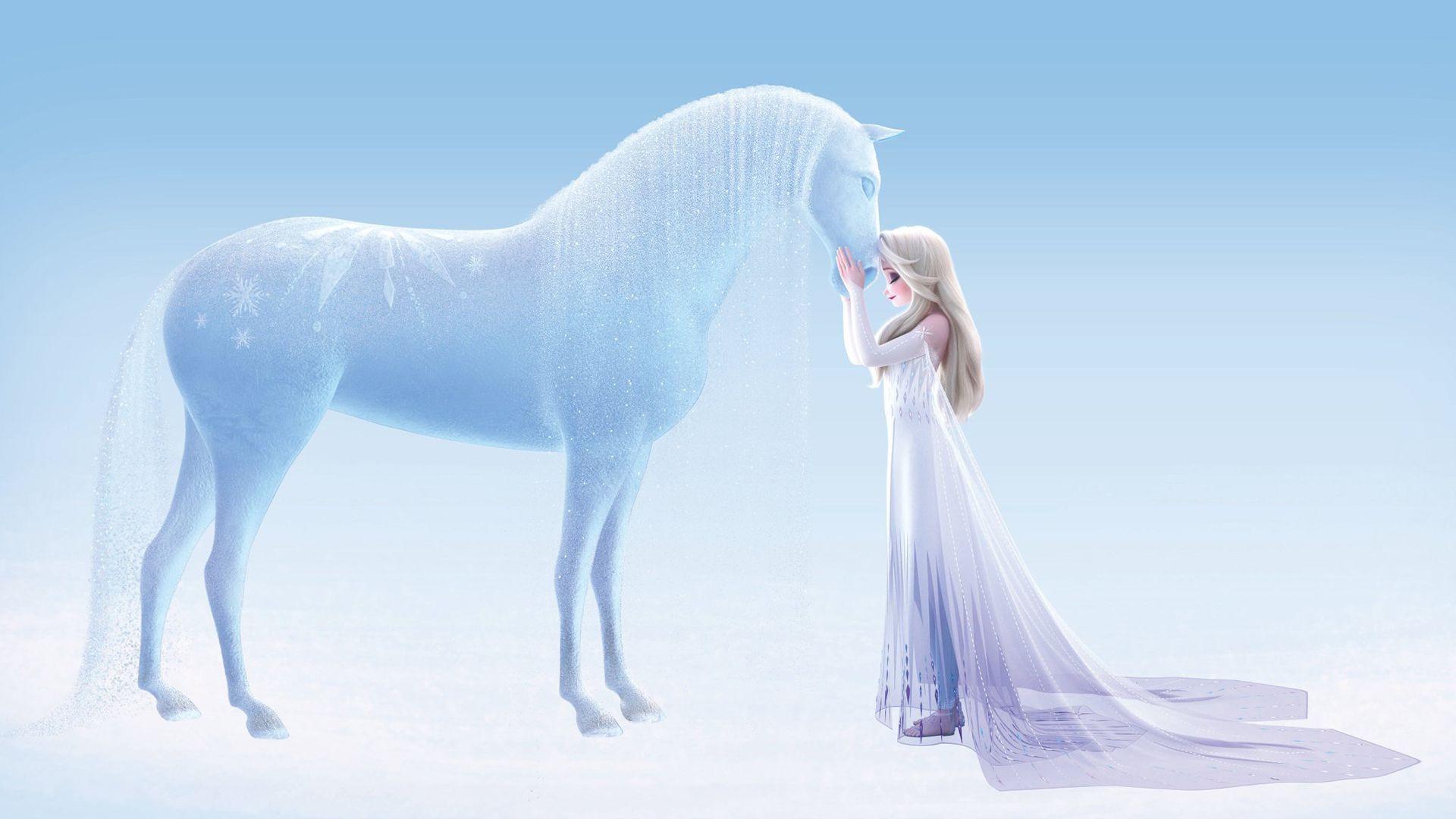1920x1080 Ice Horse Wallpaper