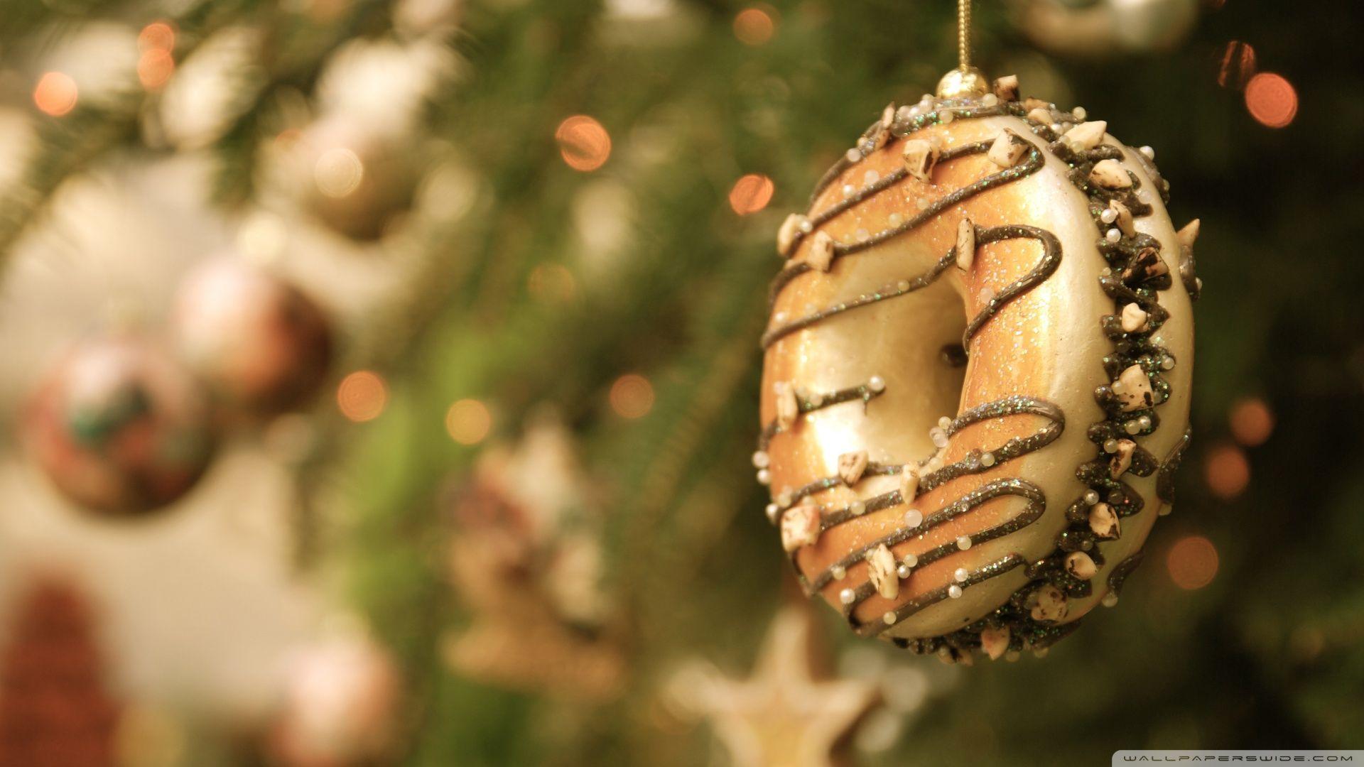 1920x1080 Christmas Donut Ornament Wallpaper 1920x1080 Christmas, Donut