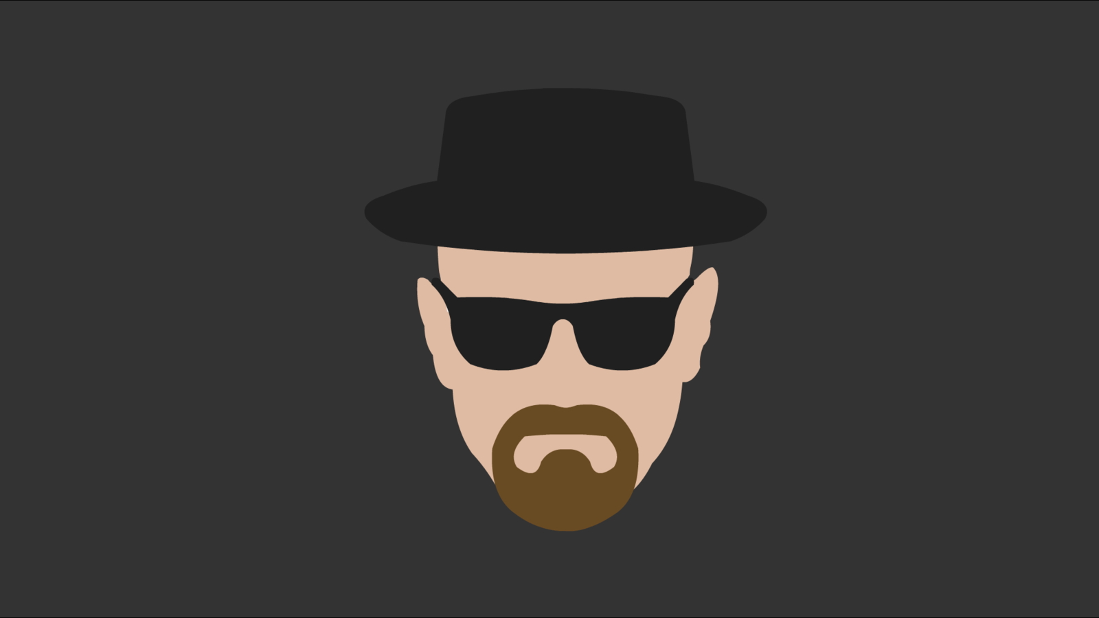 1600x900 breaking bad, tv shows, heisenberg, walter white, artist, minimalism. Mocah HD Wallpaper