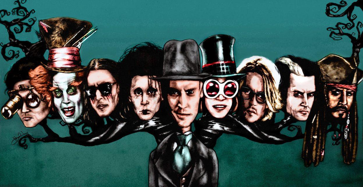 1247x641 JD characters tree Depp's movie characters Fan Art
