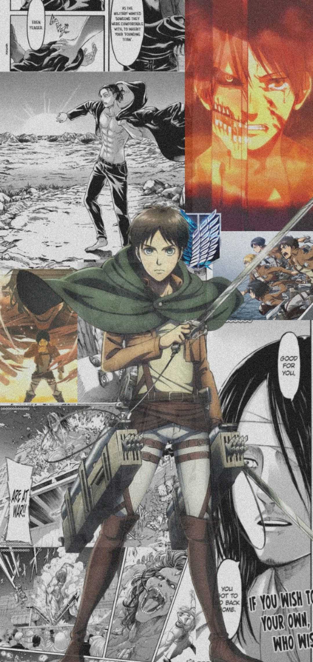 1080x2280 Download Wallpaper Eren Yeager HD Untuk Android/iPhone