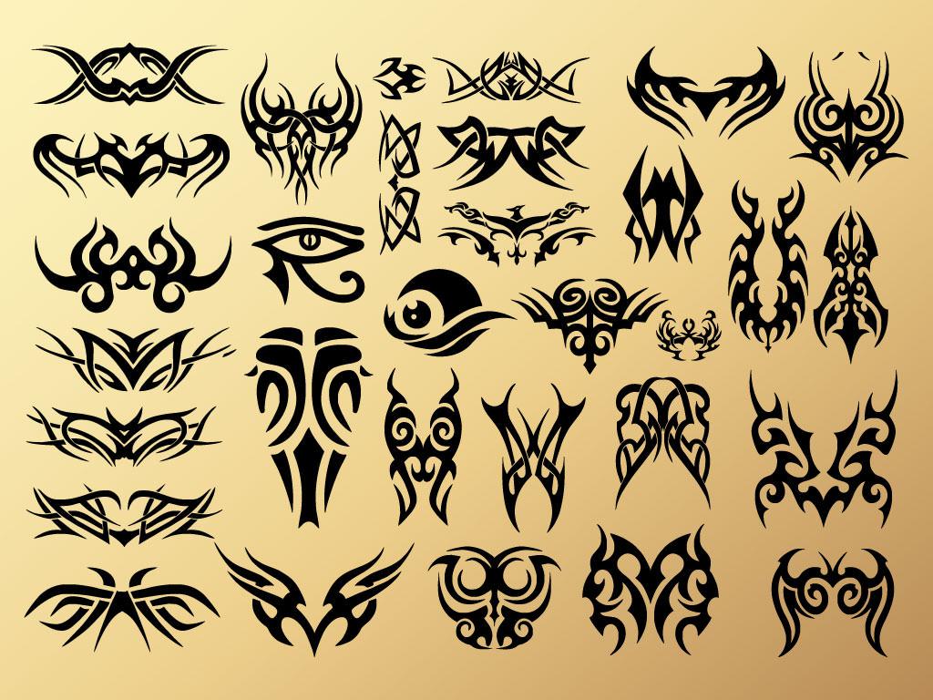 1024x768 Attractive Black Tribal Tattoos Designs