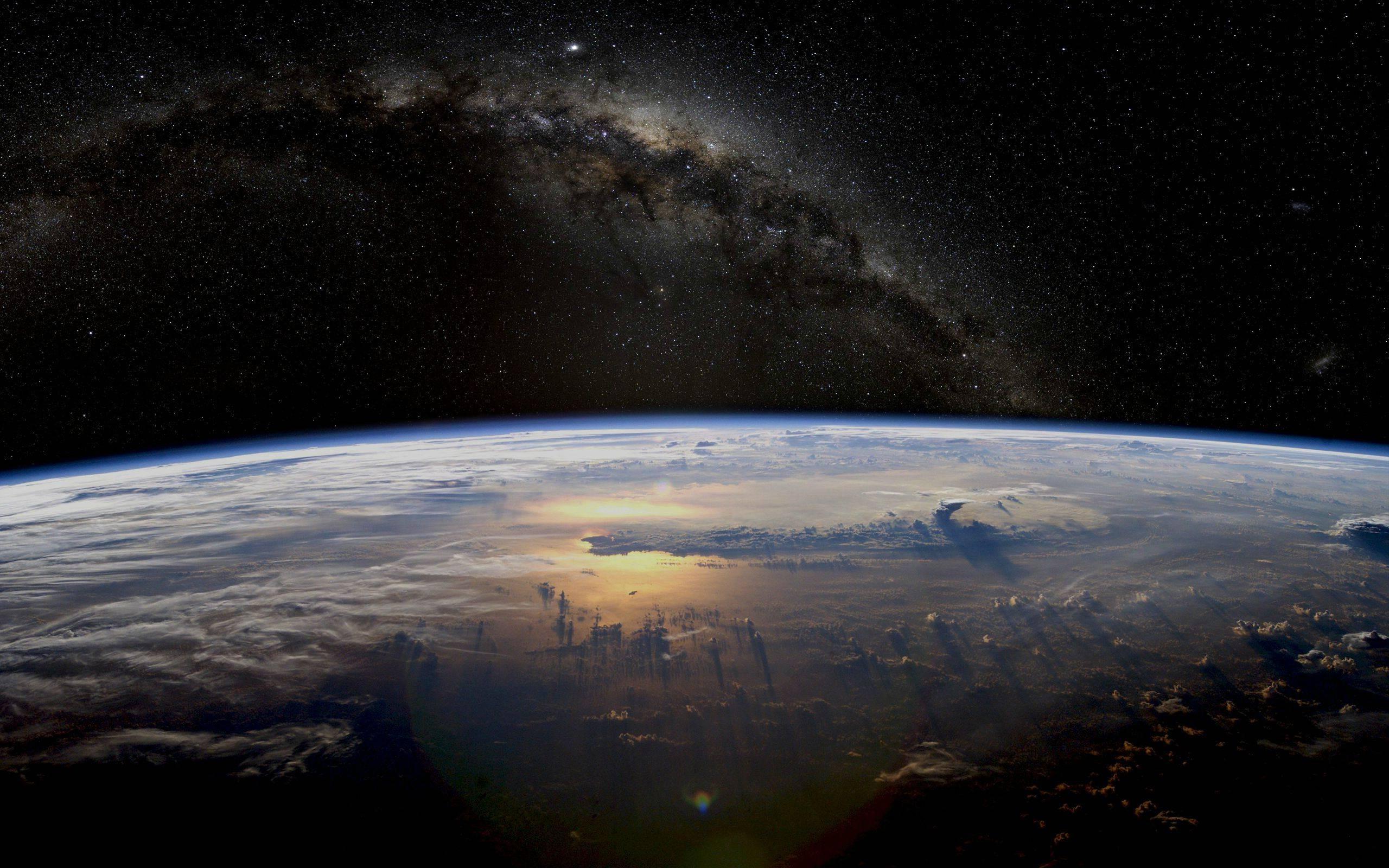 2560x1600 Earth, Atmosphere, Stars, Space, Planet Wallpaper HD / Desktop and Mobile Background