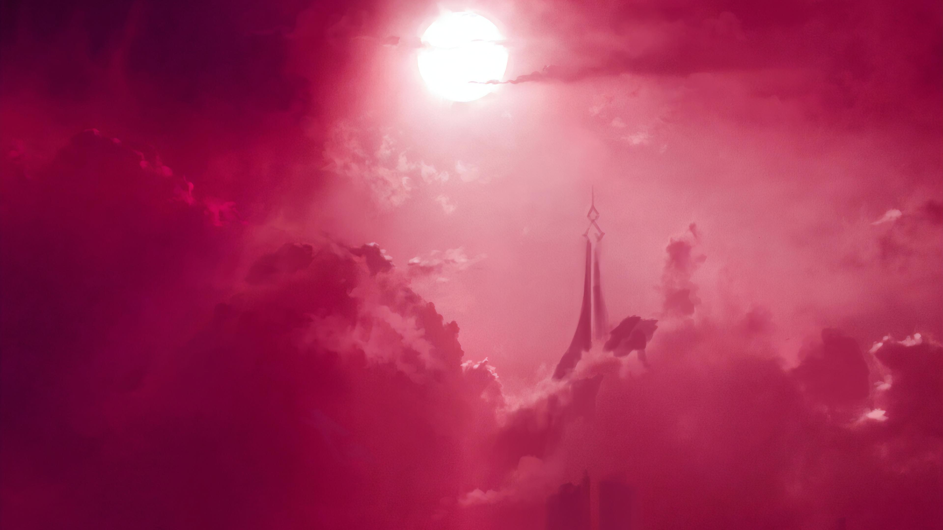 3840x2160 Wallpaper 4k Pink Sky Digital Art Wallpaper