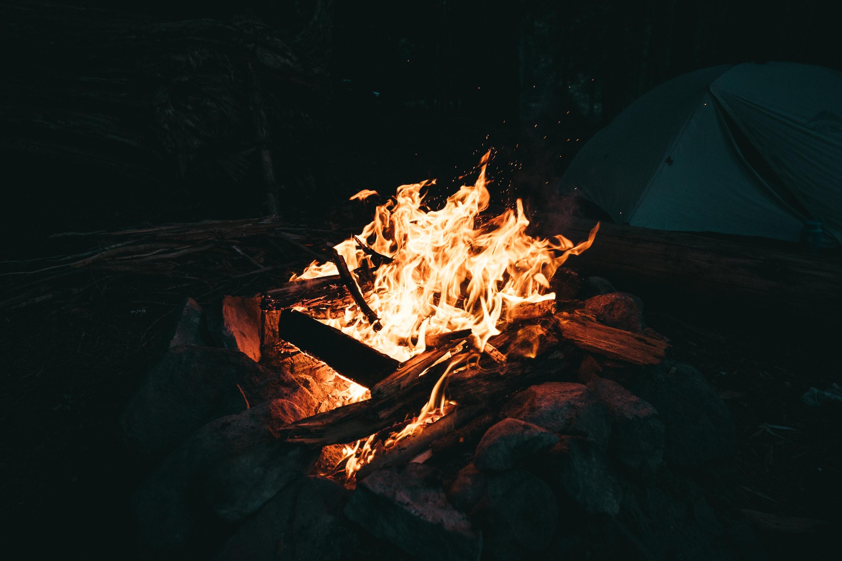 2793x1862 camp fire HD wallpaper, background