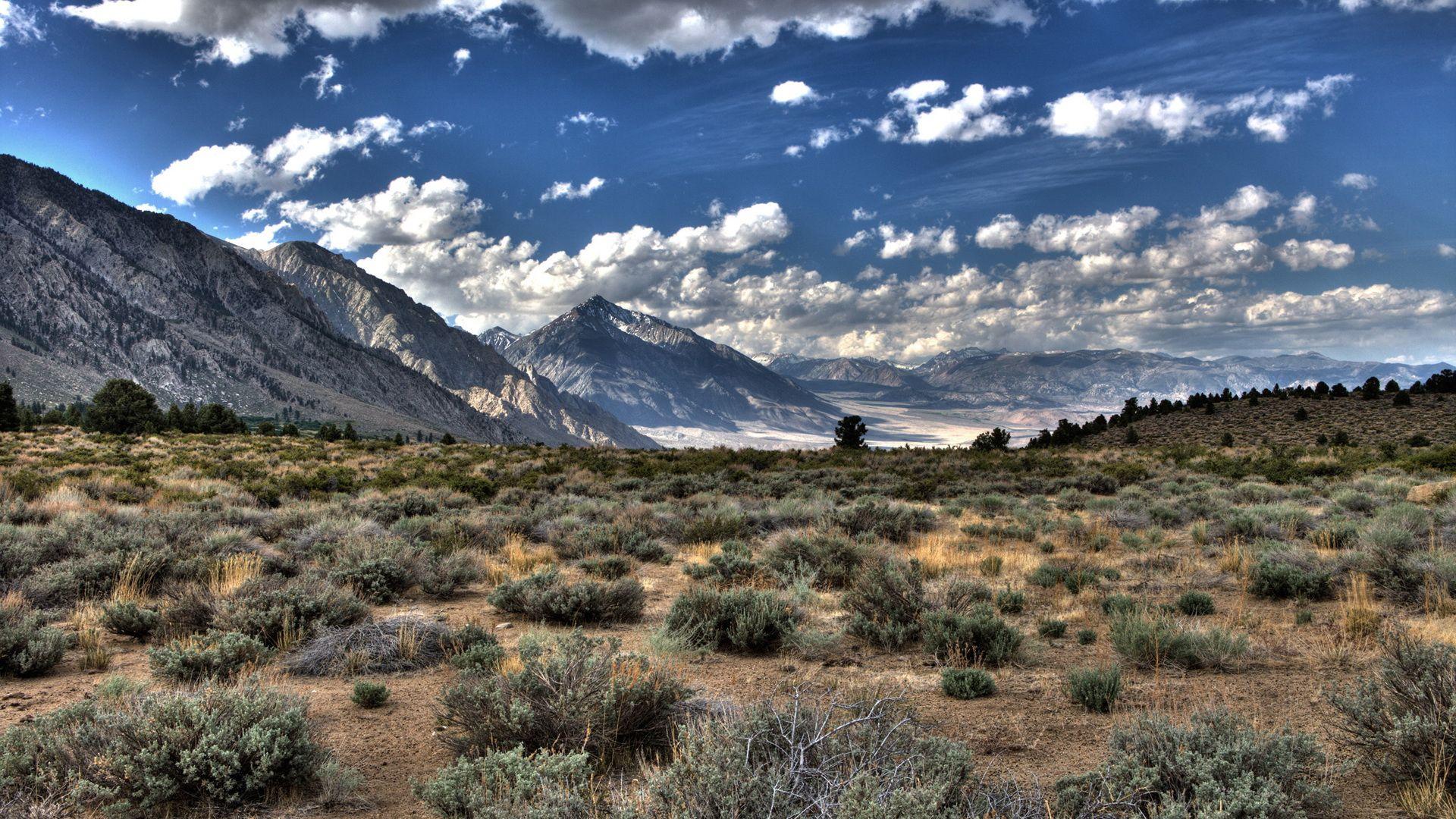 1920x1080 nature, Desert, Clouds, Mountain, Landscape, Hill, HDR, California
