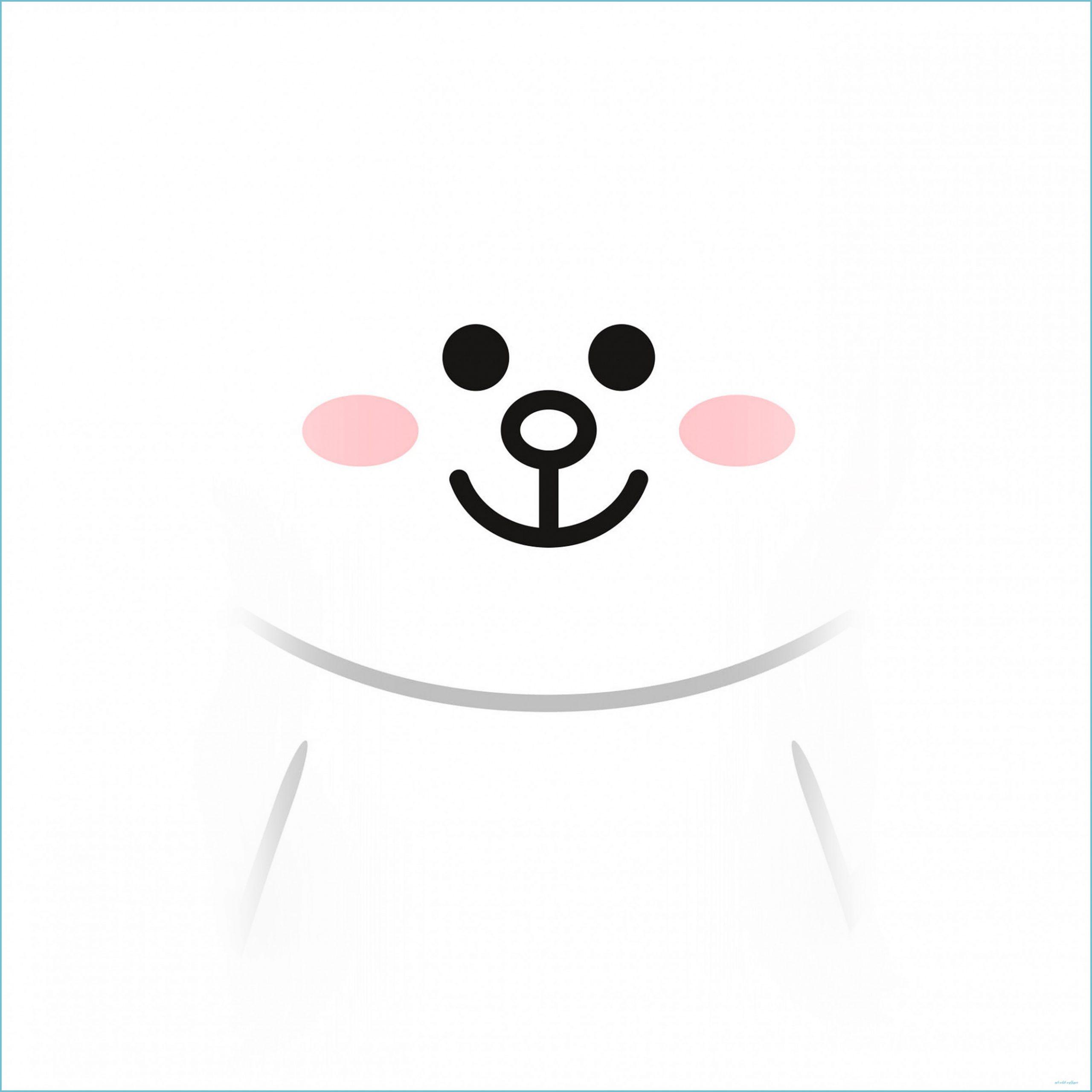 2560x2560 Bb10 Cute White Chracter Line Illustration Art Wallpaper White Wallpaper