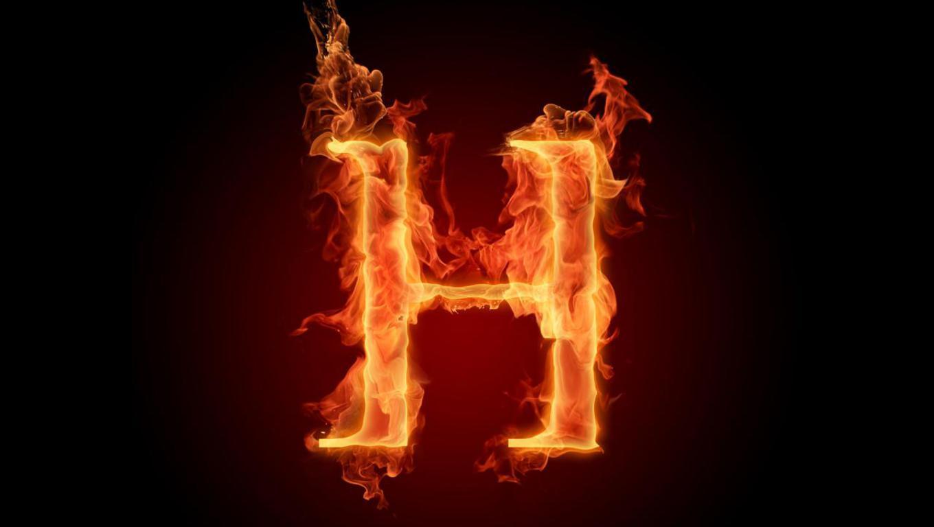 1360x768 Letter H Wallpaper