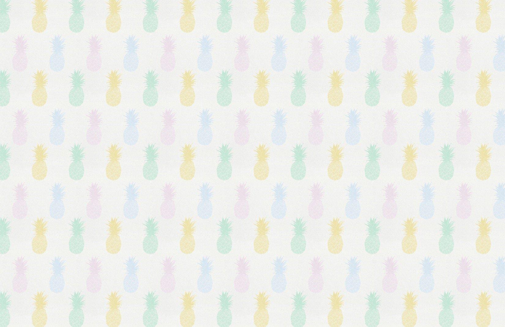 1650x1070 Pastel Pineapple Pattern Wallpaper Mural