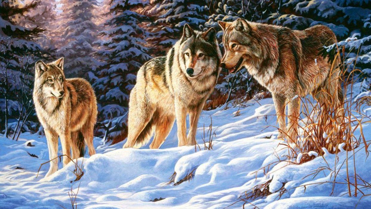 Wolves Painting Wallpapers - Top Free Wolves Painting Backgrounds ...