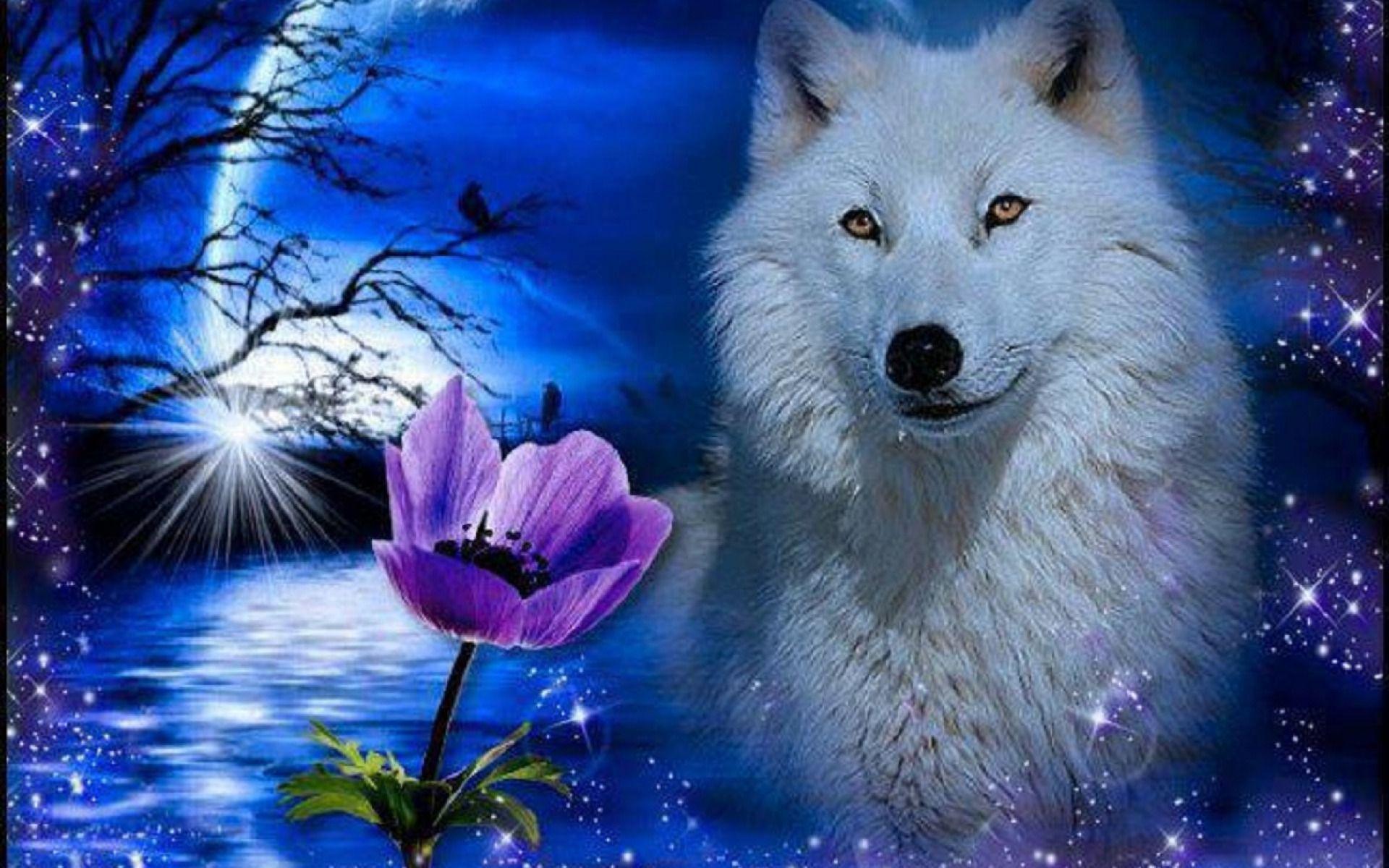 1920x1200 White Wolf Wallpaper 5d Diamond Painting HD Wallpaper
