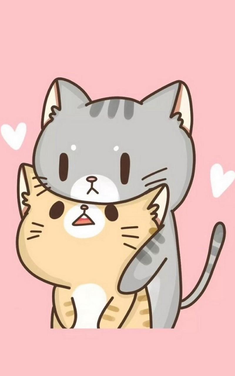 800x1280 Kawaii Cat Wallpaper for Android
